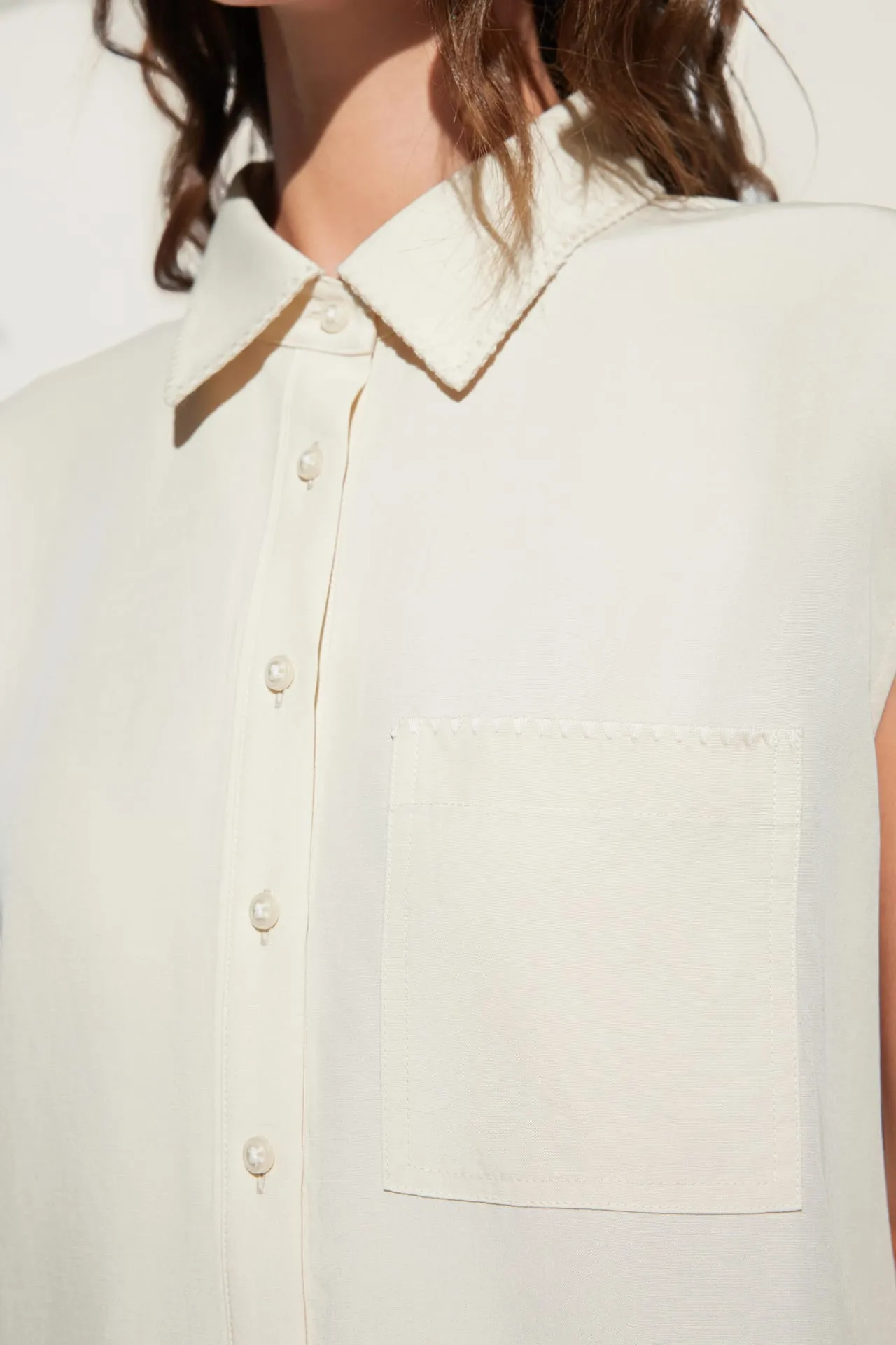 Lyocell Short Sleeve Casual Shirt