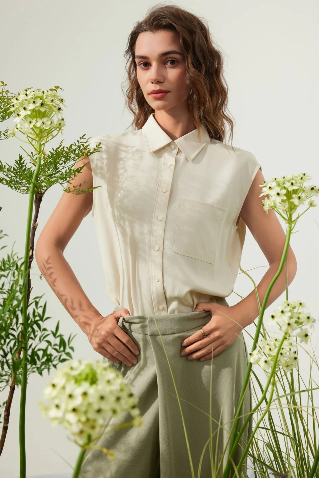 Lyocell Short Sleeve Casual Shirt
