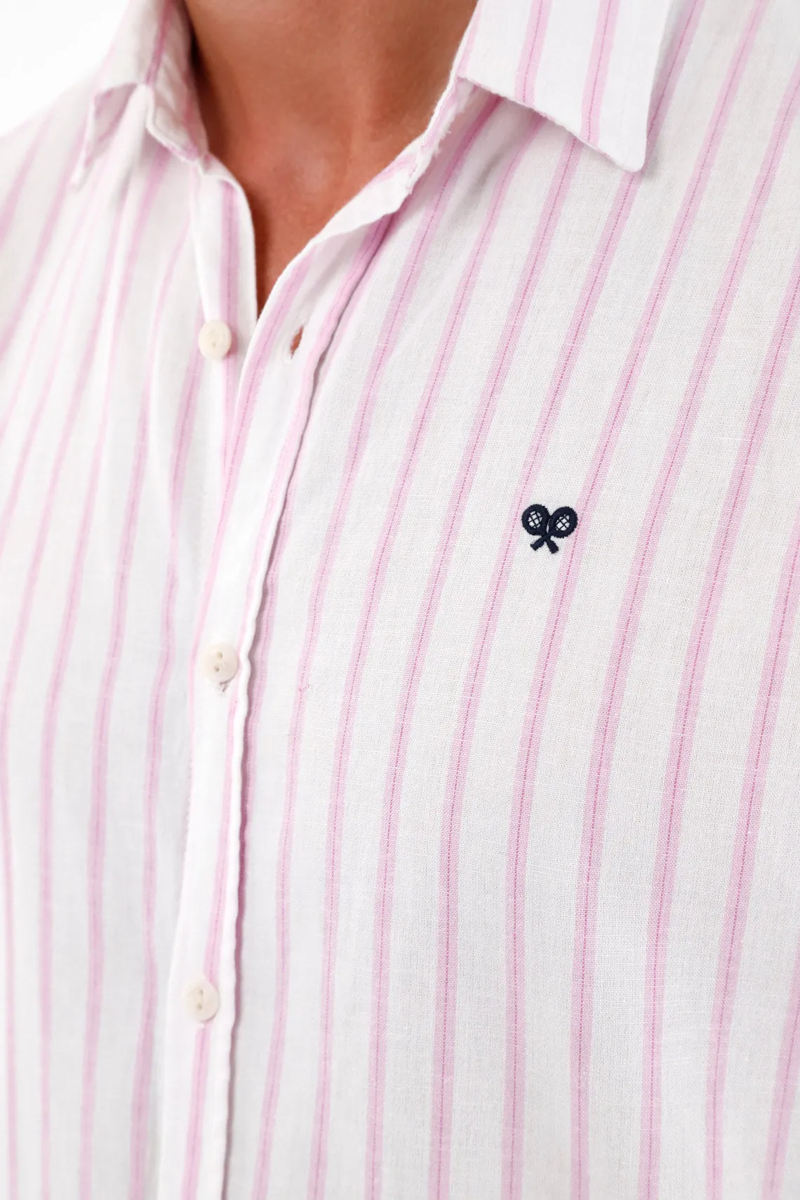 Men's pink short-sleeve shirt