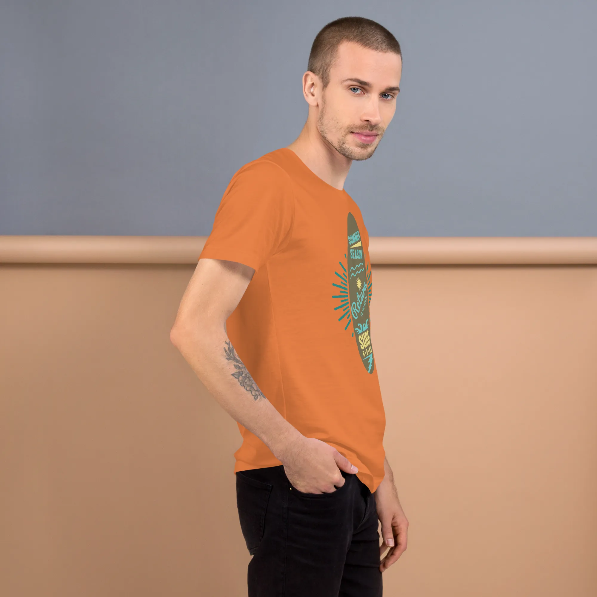 Men's Staple T-Shirt  - Surfboard