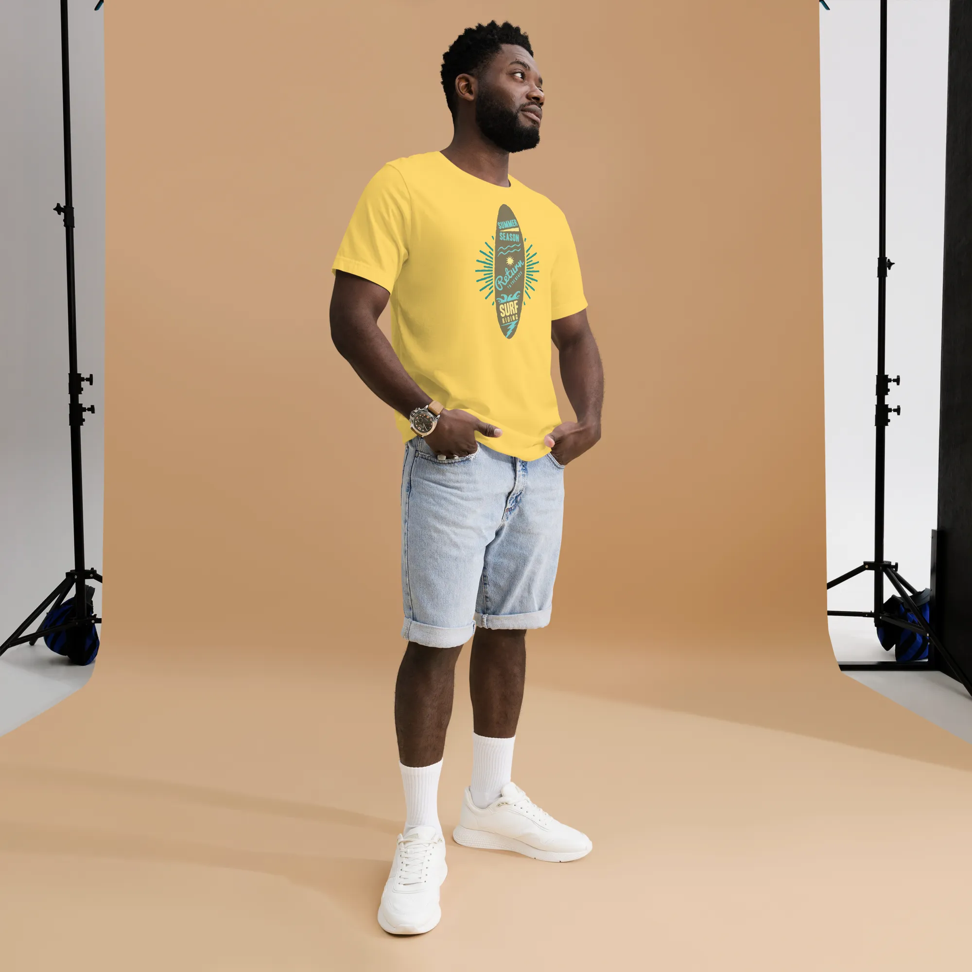 Men's Staple T-Shirt  - Surfboard