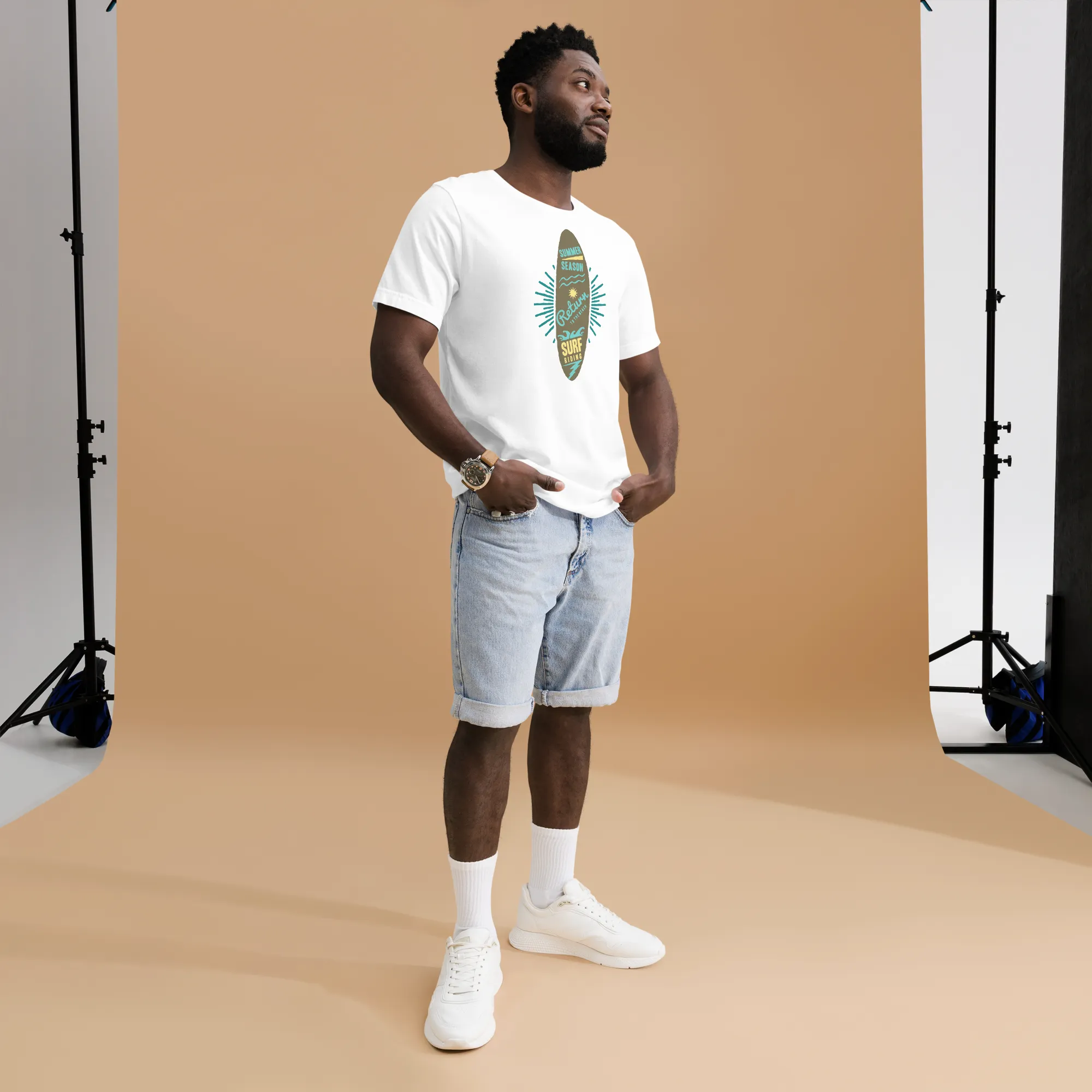 Men's Staple T-Shirt  - Surfboard