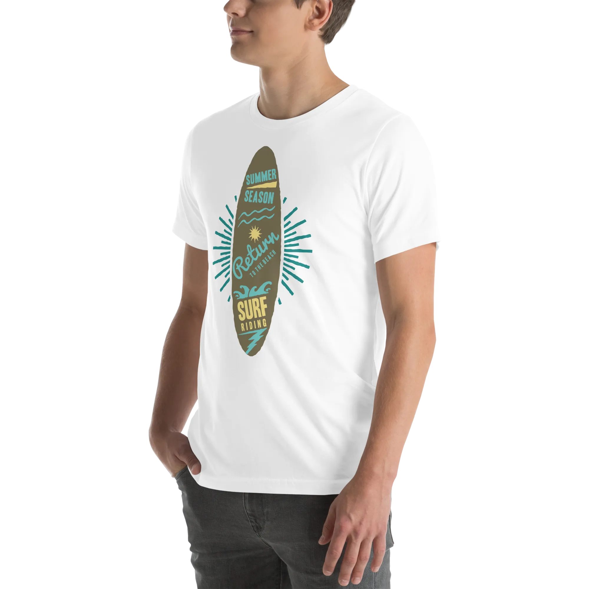 Men's Staple T-Shirt  - Surfboard