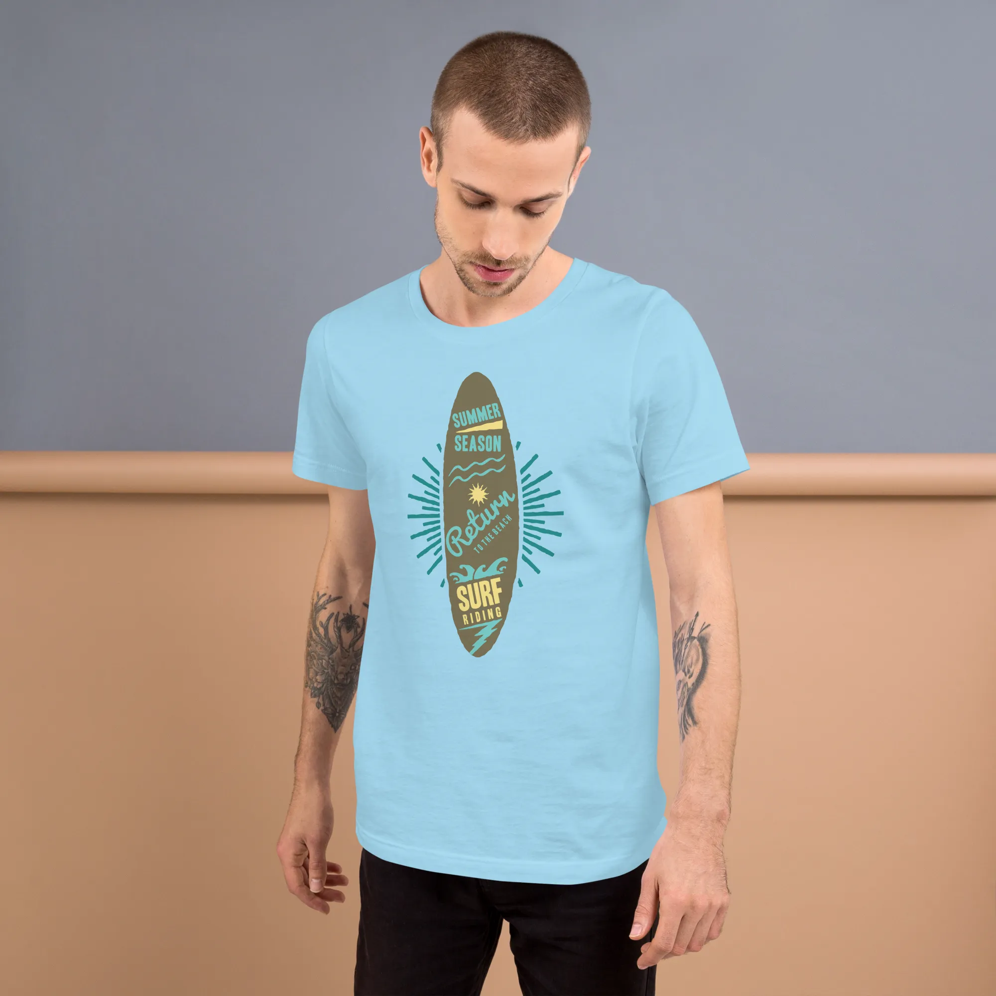 Men's Staple T-Shirt  - Surfboard