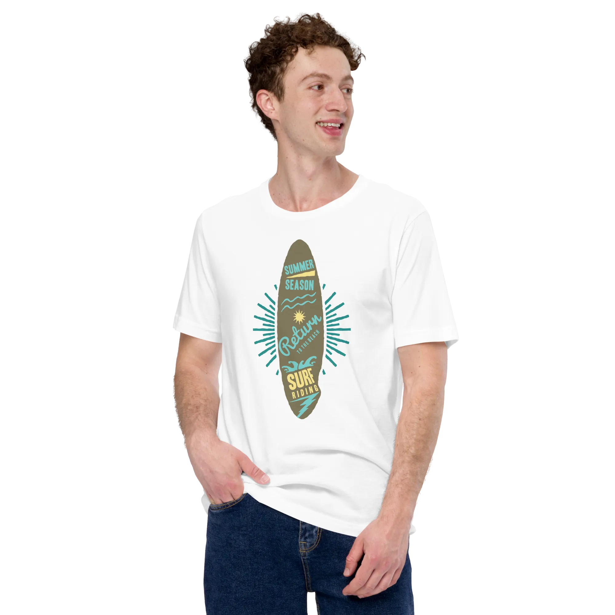 Men's Staple T-Shirt  - Surfboard