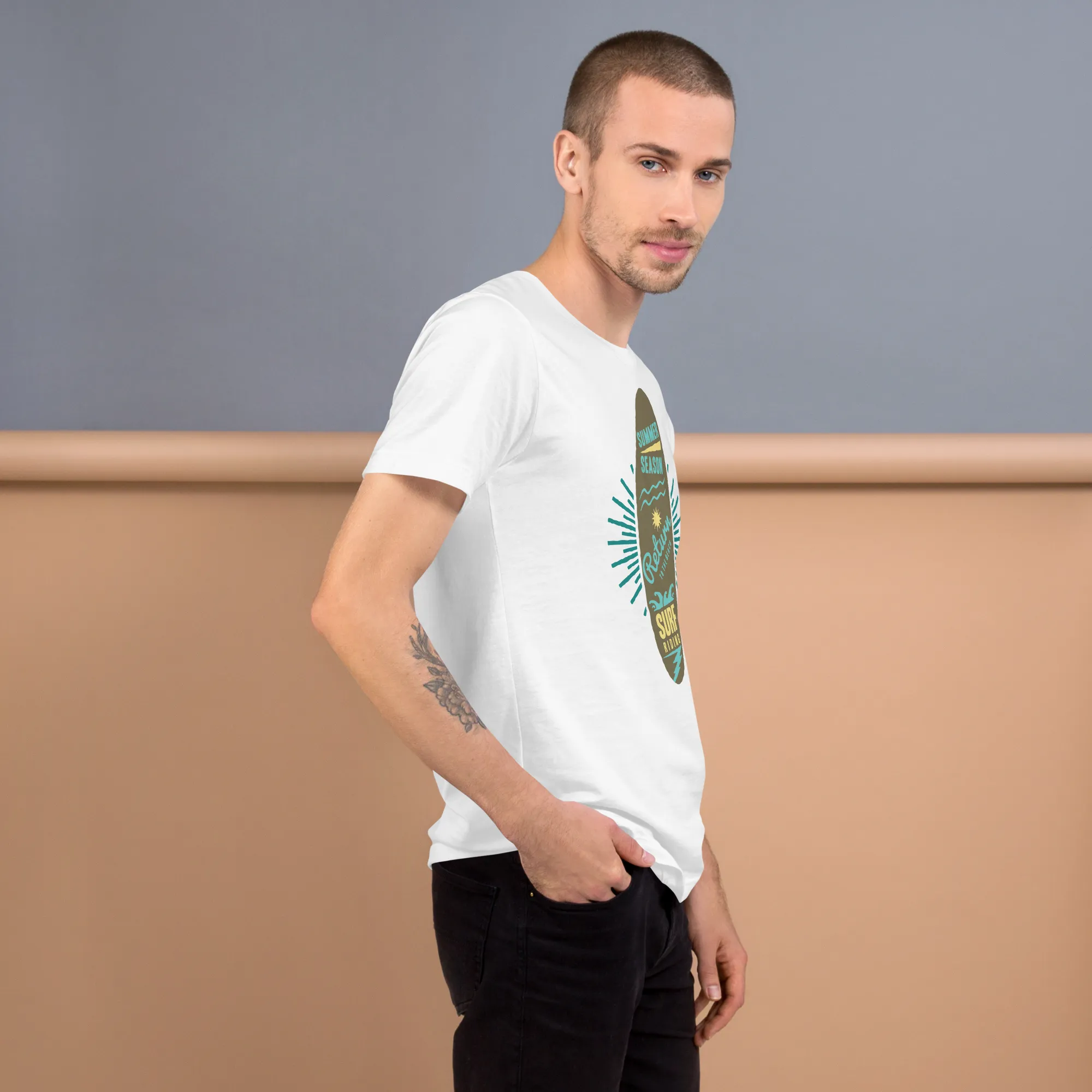 Men's Staple T-Shirt  - Surfboard