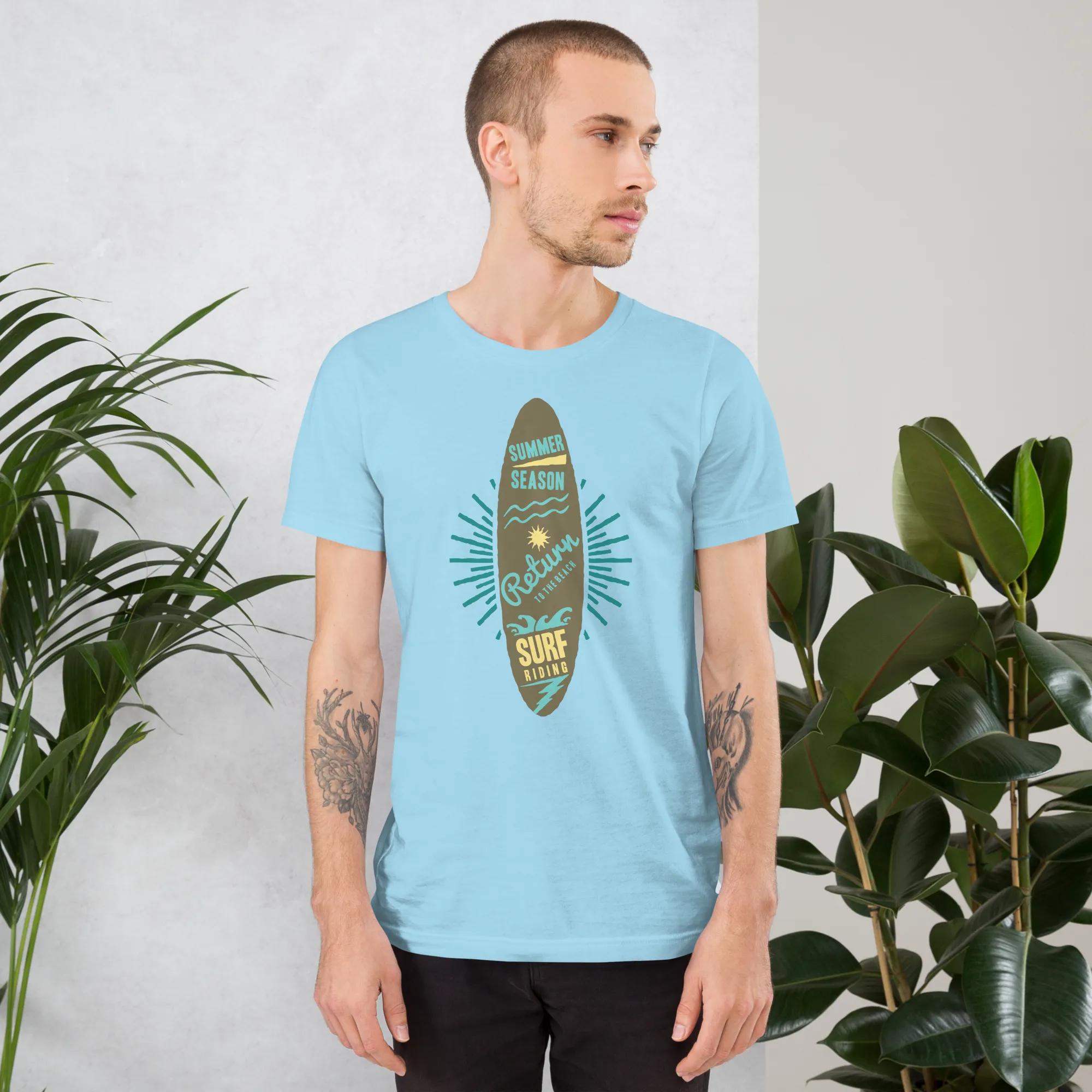 Men's Staple T-Shirt  - Surfboard