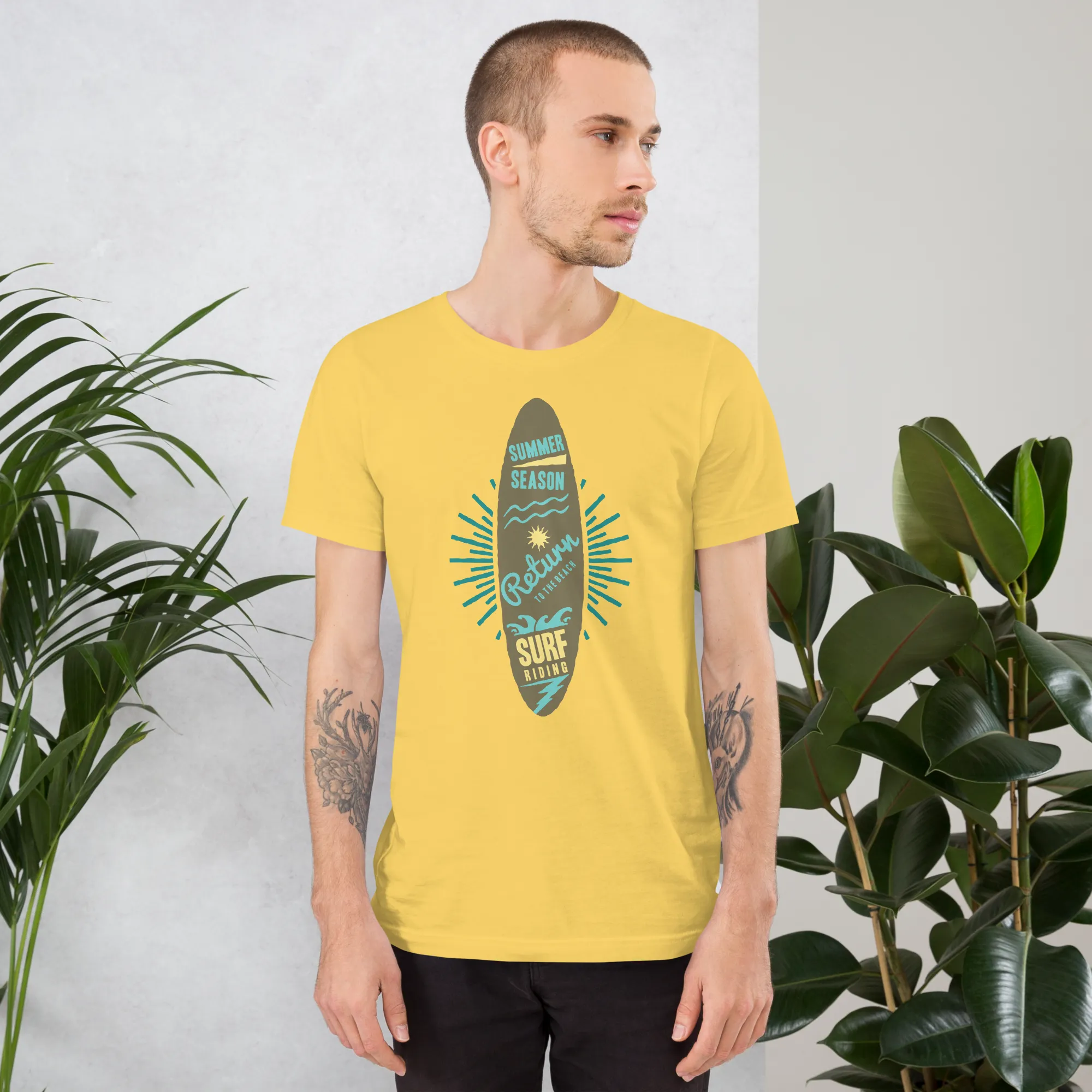 Men's Staple T-Shirt  - Surfboard