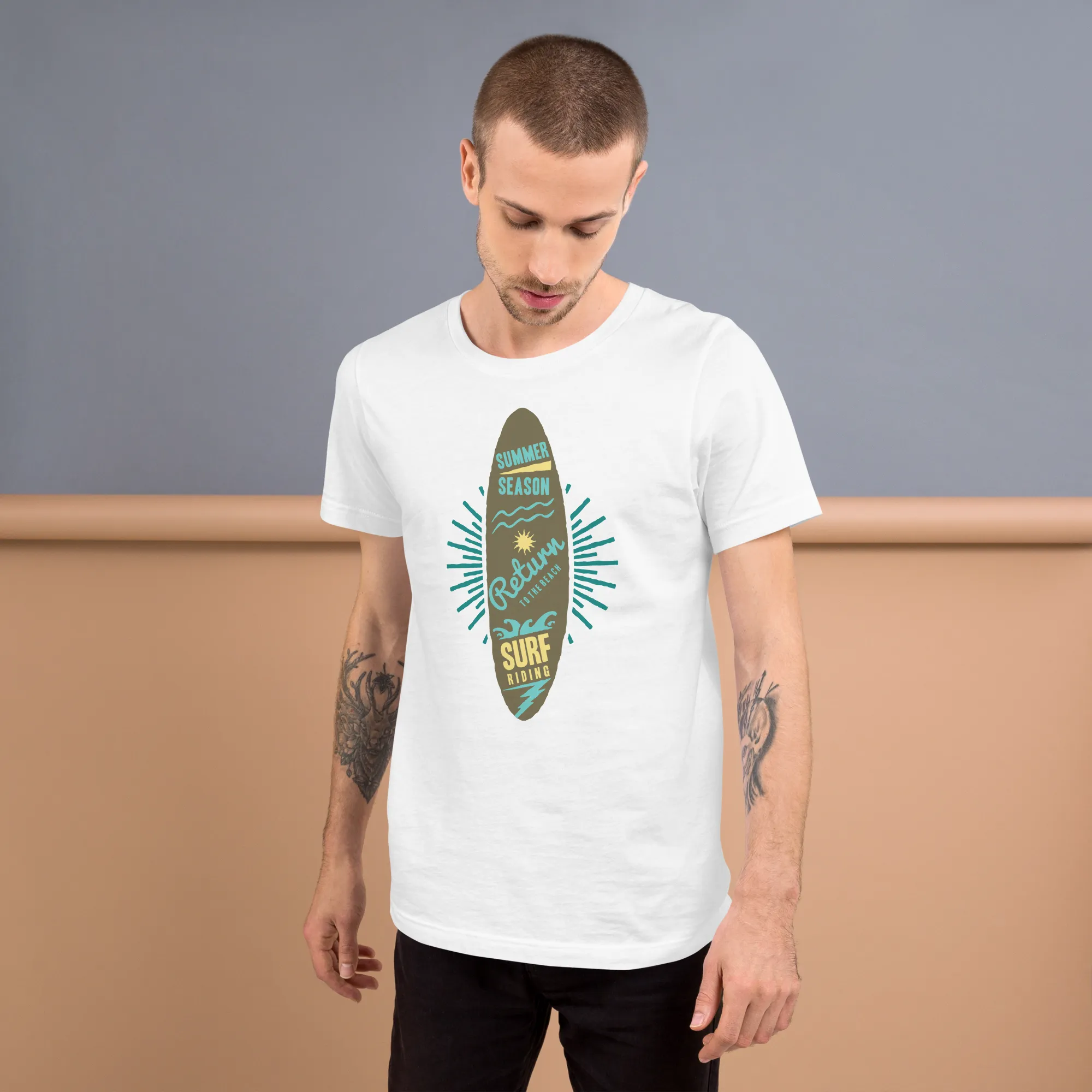 Men's Staple T-Shirt  - Surfboard
