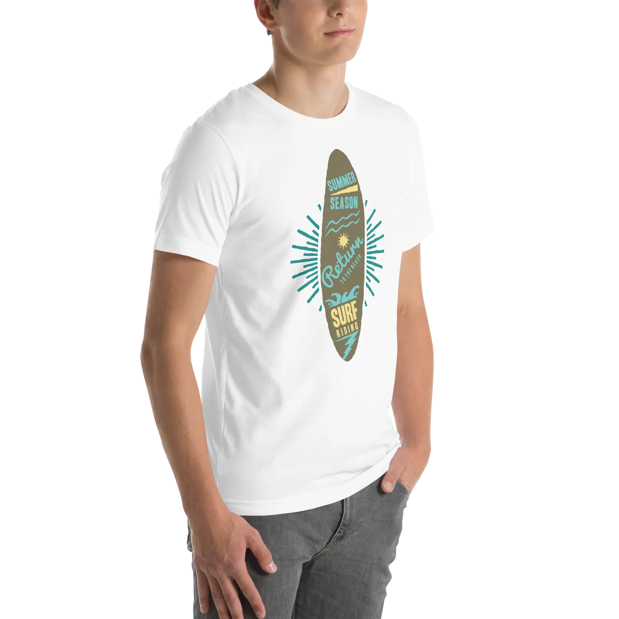 Men's Staple T-Shirt  - Surfboard