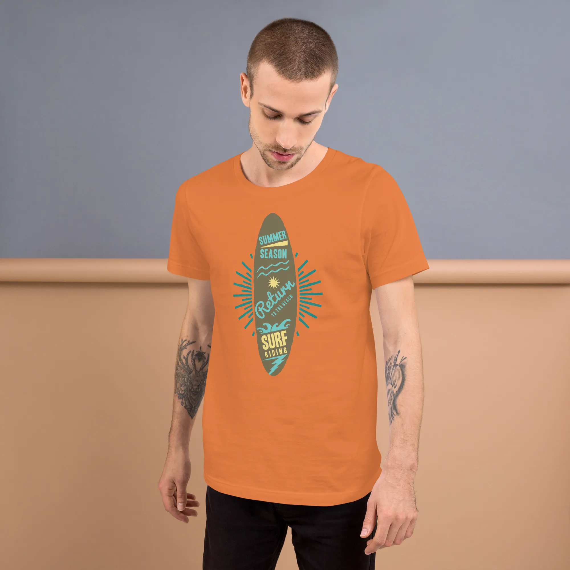 Men's Staple T-Shirt  - Surfboard