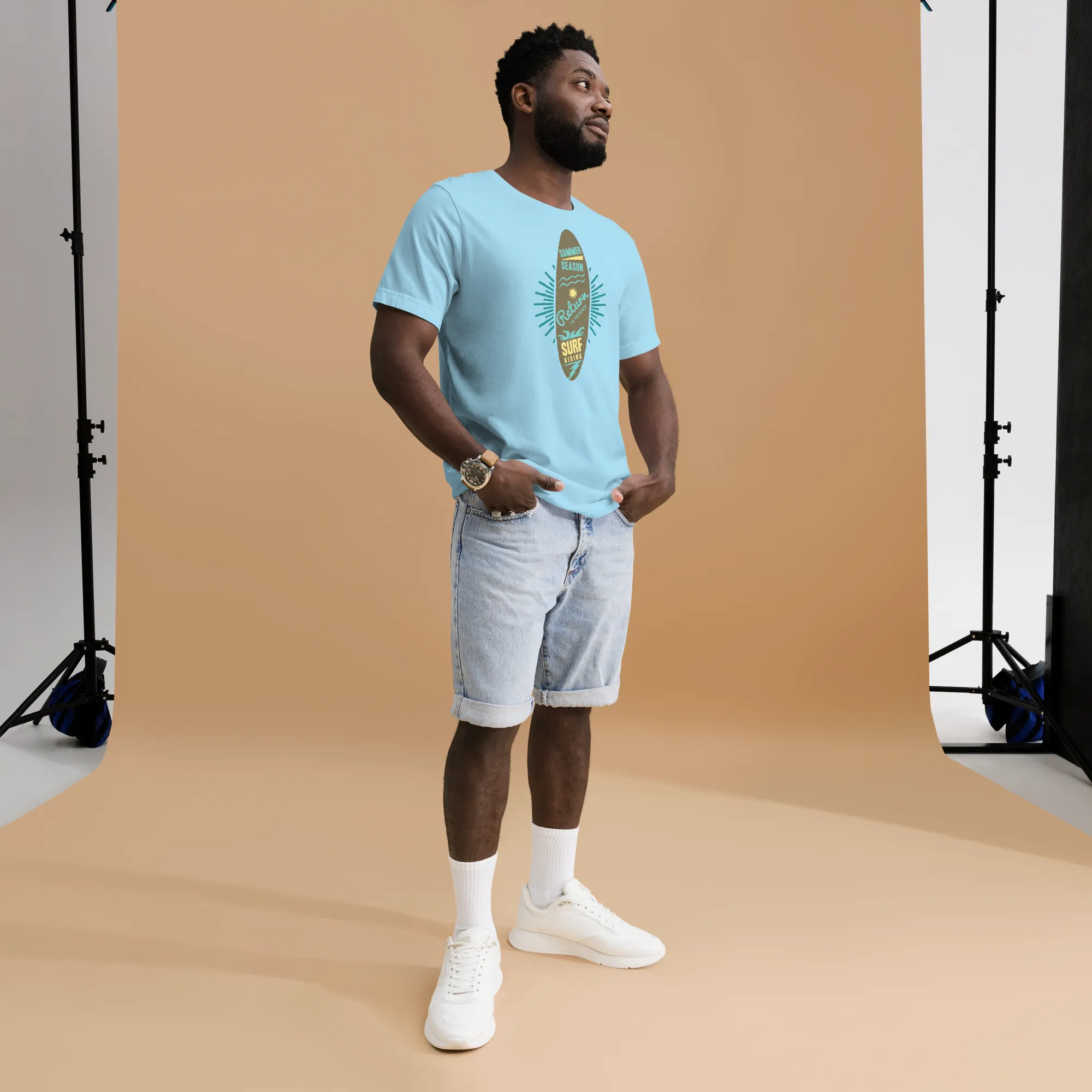 Men's Staple T-Shirt  - Surfboard