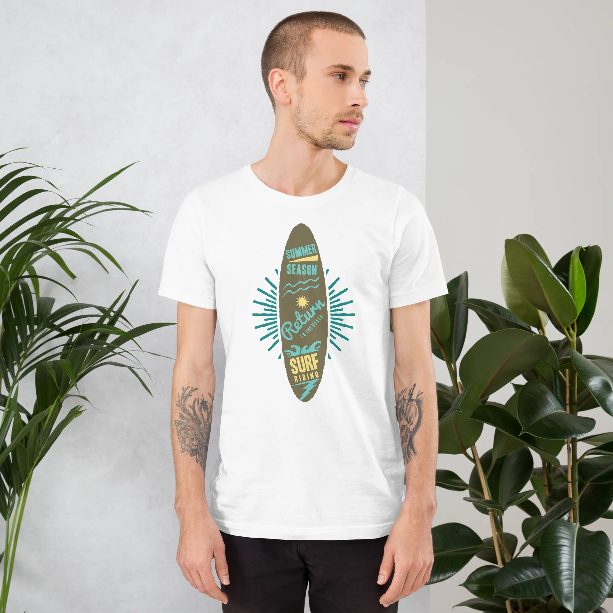 Men's Staple T-Shirt  - Surfboard