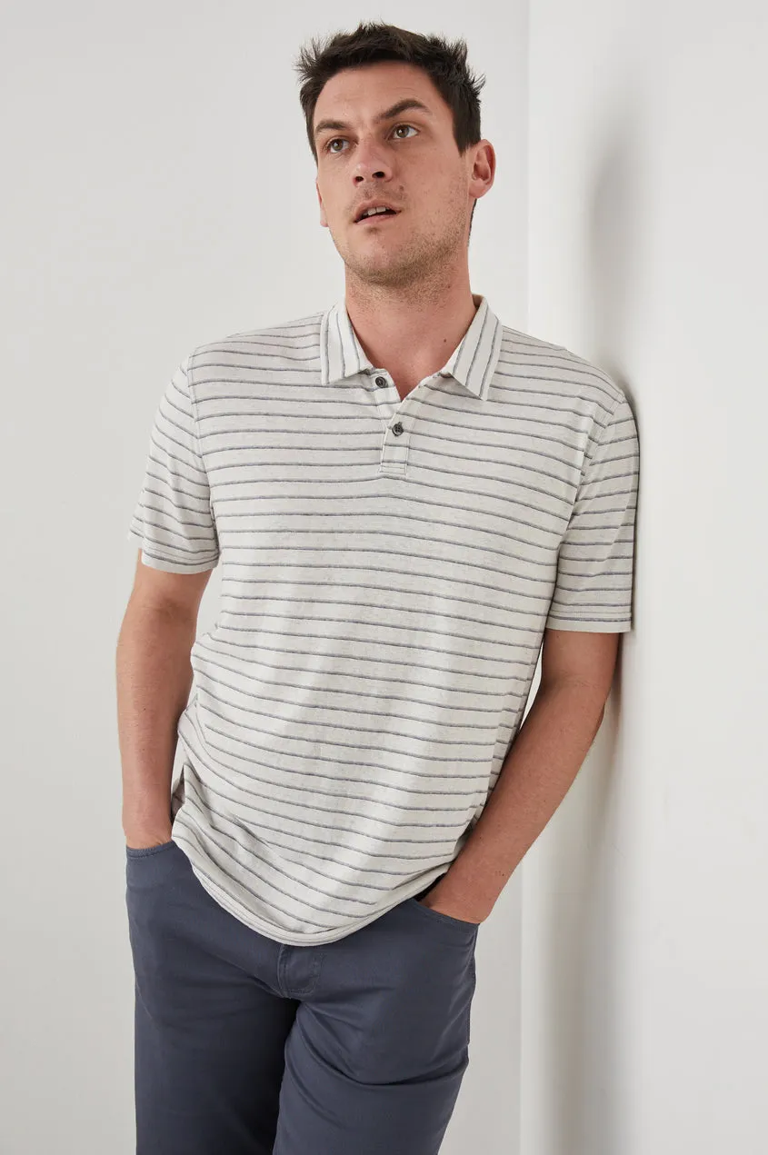 Napoli Short Sleeve Polo Shirt in Rhine Rivers Stripe
