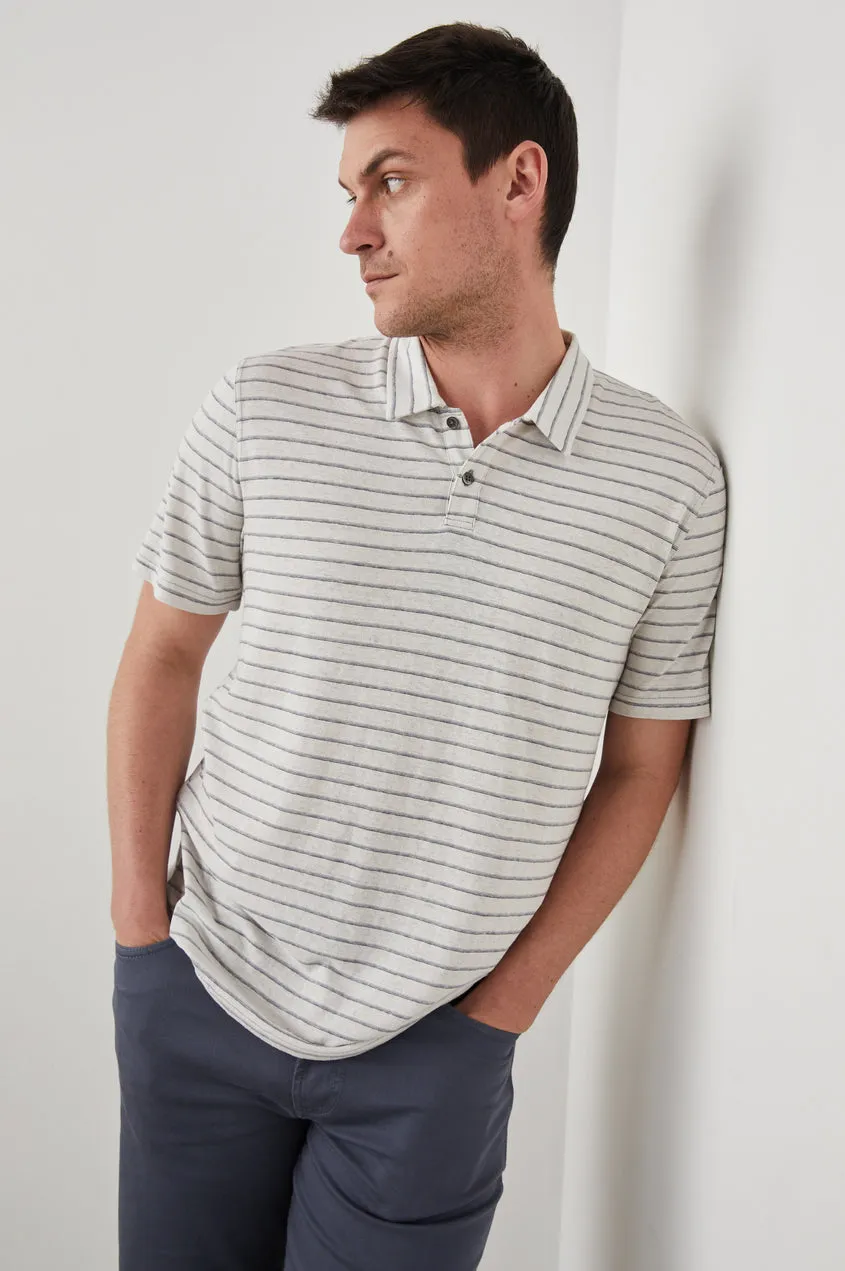 Napoli Short Sleeve Polo Shirt in Rhine Rivers Stripe