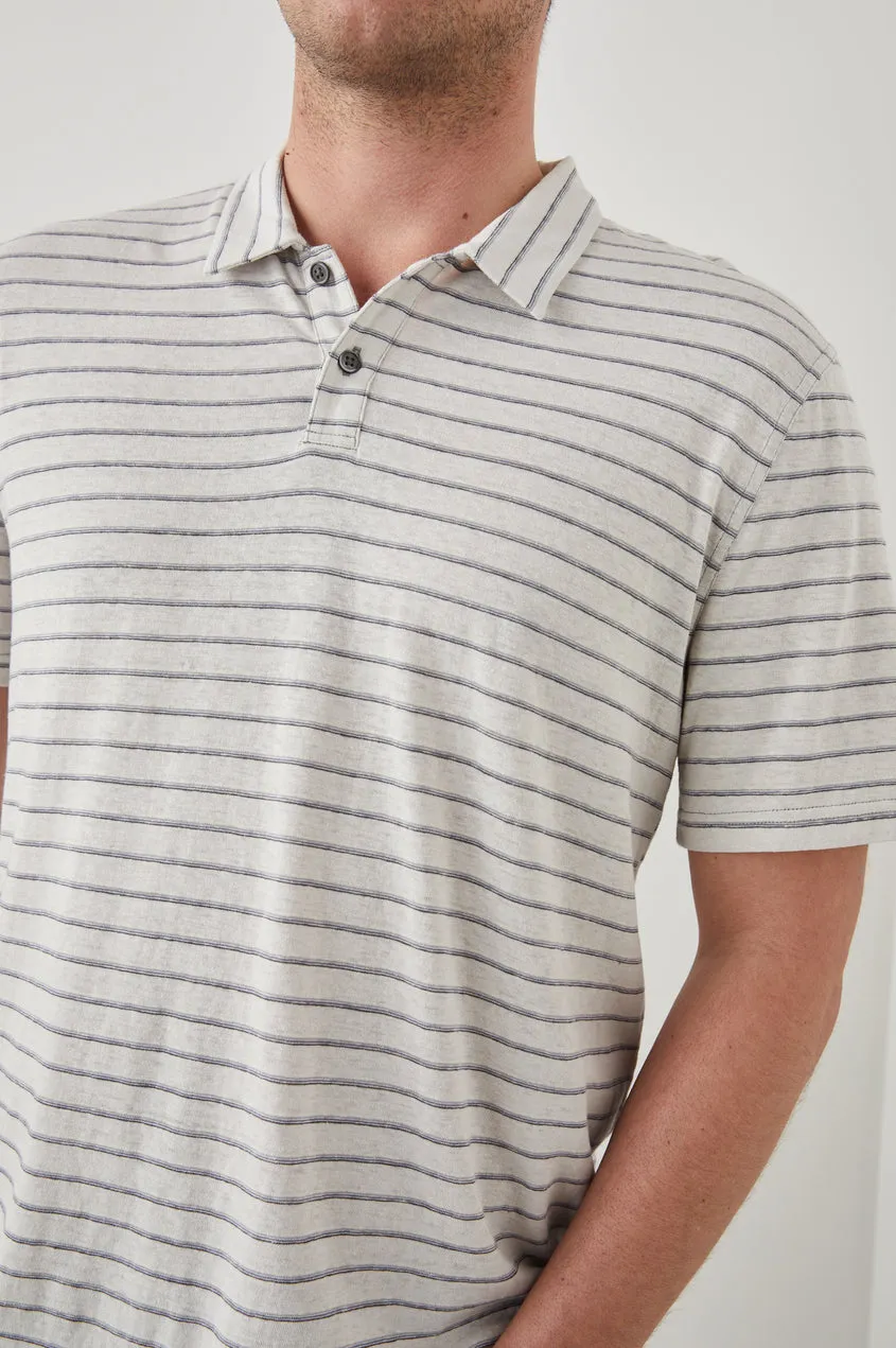 Napoli Short Sleeve Polo Shirt in Rhine Rivers Stripe