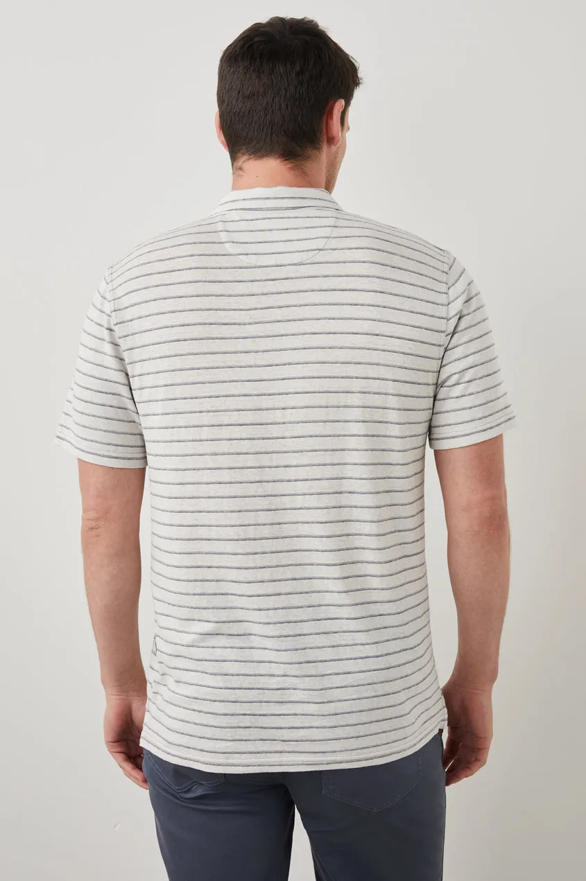 Napoli Short Sleeve Polo Shirt in Rhine Rivers Stripe