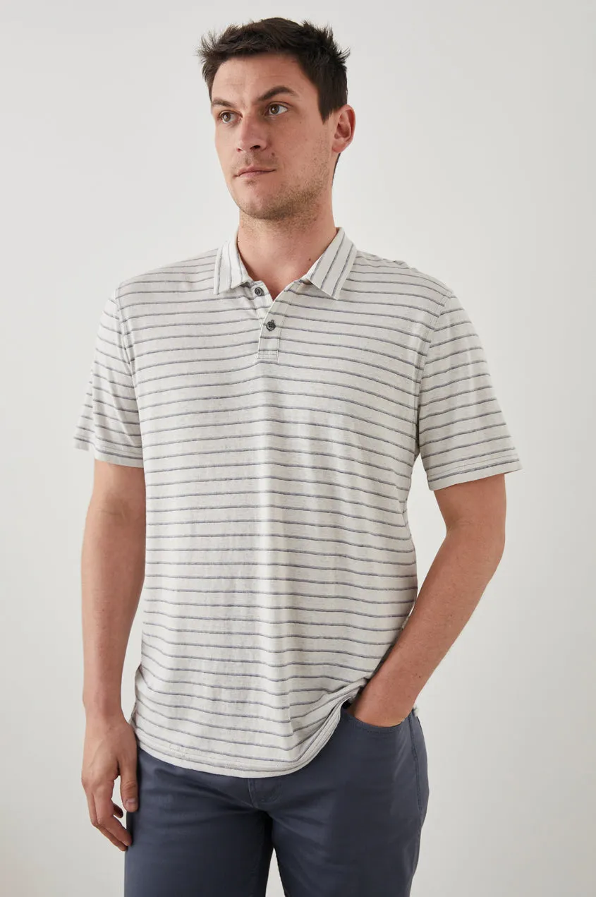 Napoli Short Sleeve Polo Shirt in Rhine Rivers Stripe