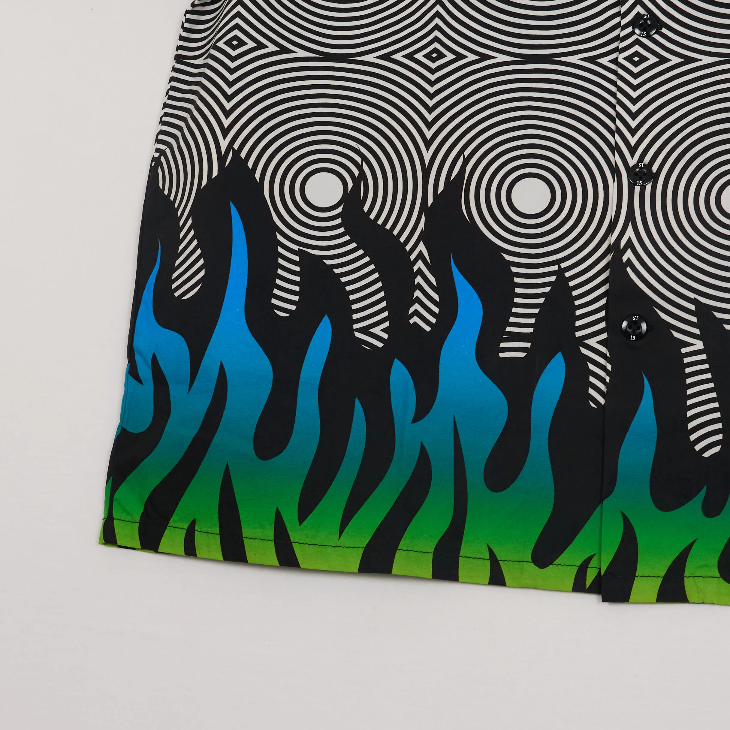 Neighborhood  x DSC Short Sleeve Flamepatern Shirt