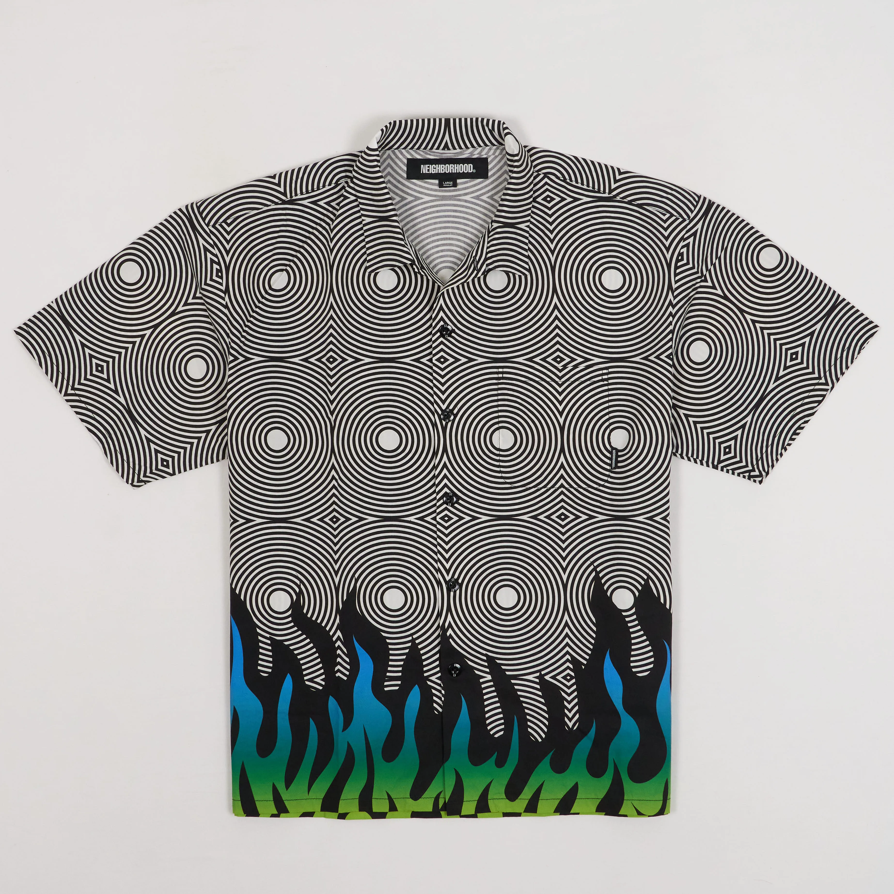 Neighborhood  x DSC Short Sleeve Flamepatern Shirt