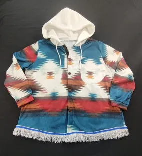 Northern Kingdom Lightweight Hooded Jacket with Fringes