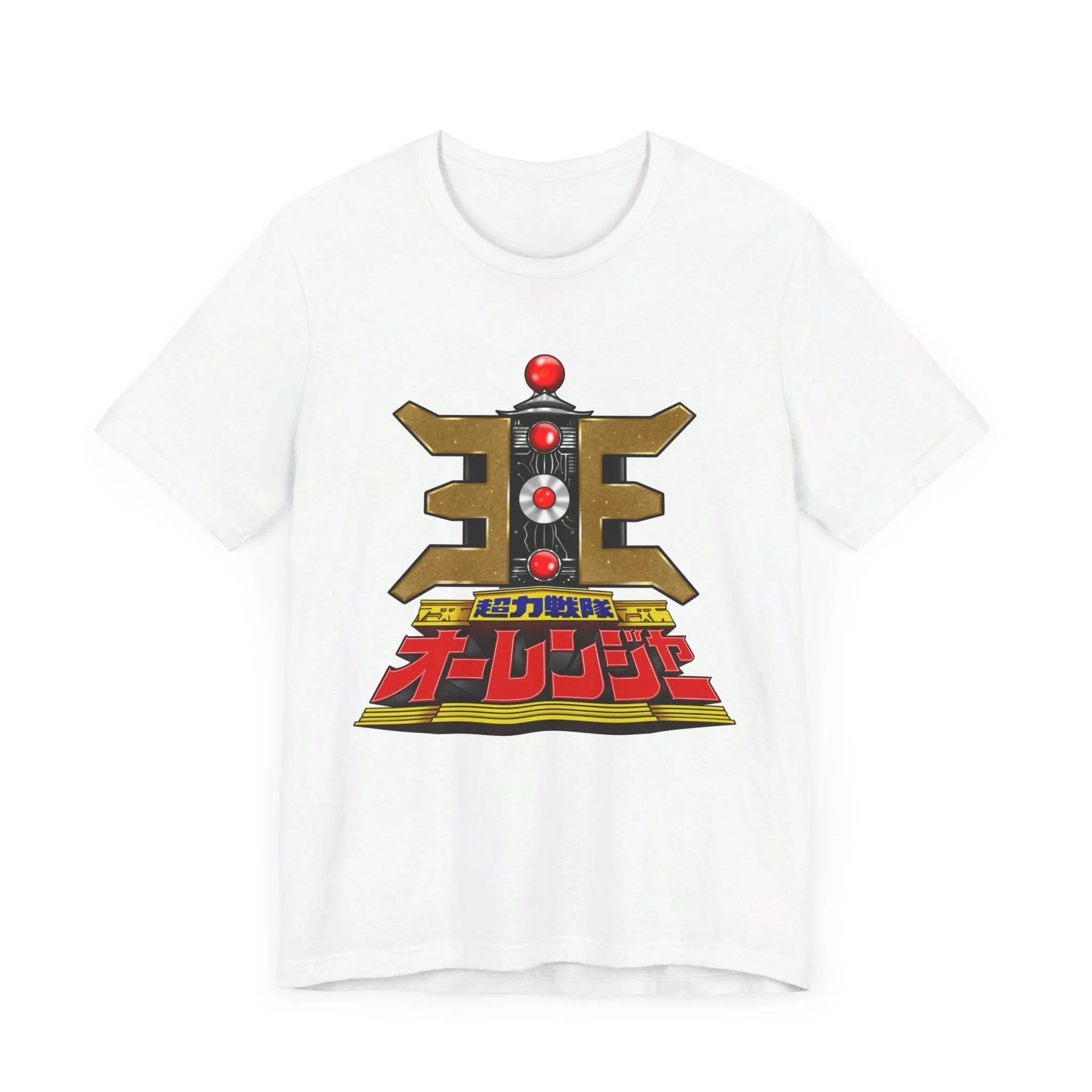 Ohranger Gold Power Staff Super Sentai T Shirt Custom Graphic Art Cosplay Shirts Power Rangers Retro Vintage 90s Tee
