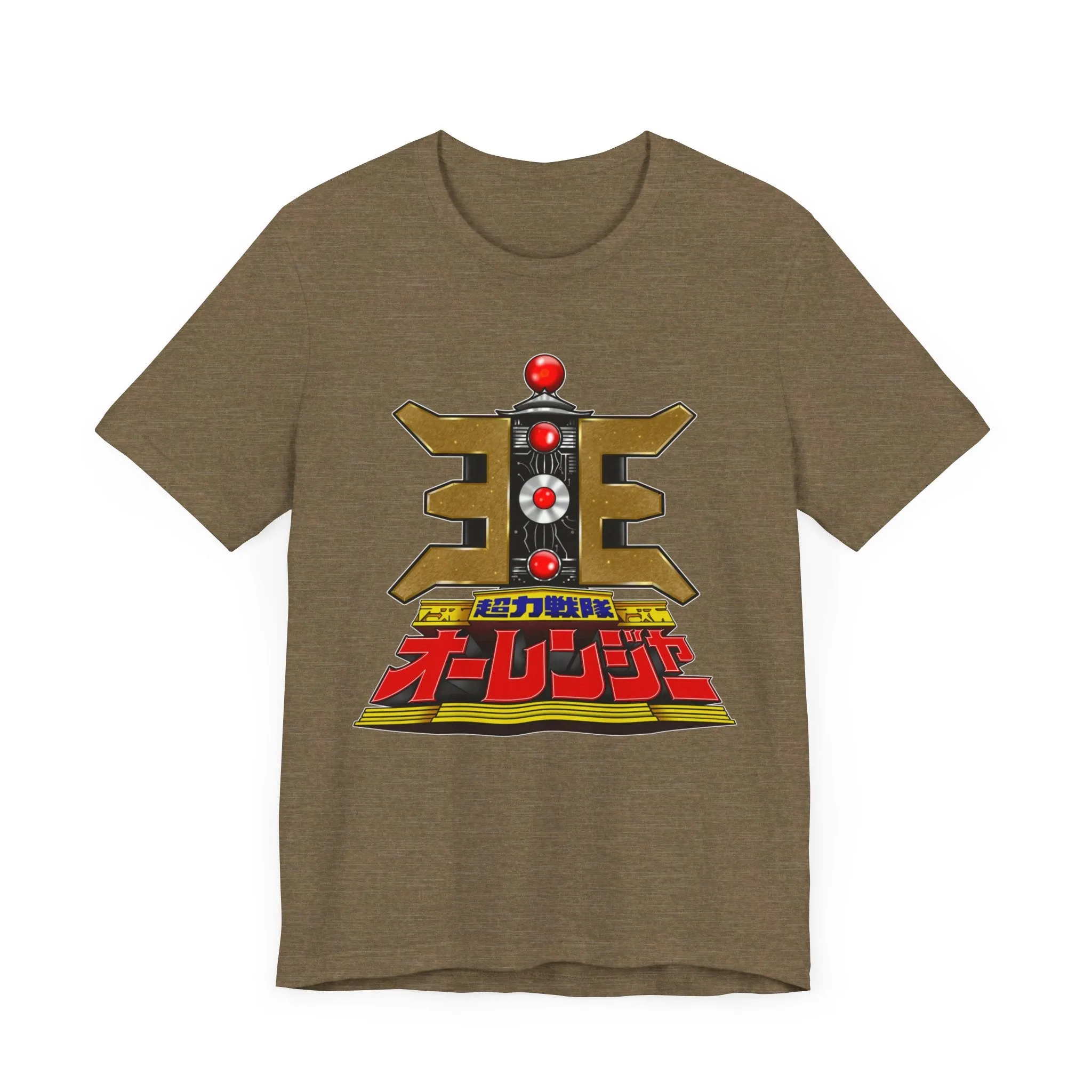 Ohranger Gold Power Staff Super Sentai T Shirt Custom Graphic Art Cosplay Shirts Power Rangers Retro Vintage 90s Tee