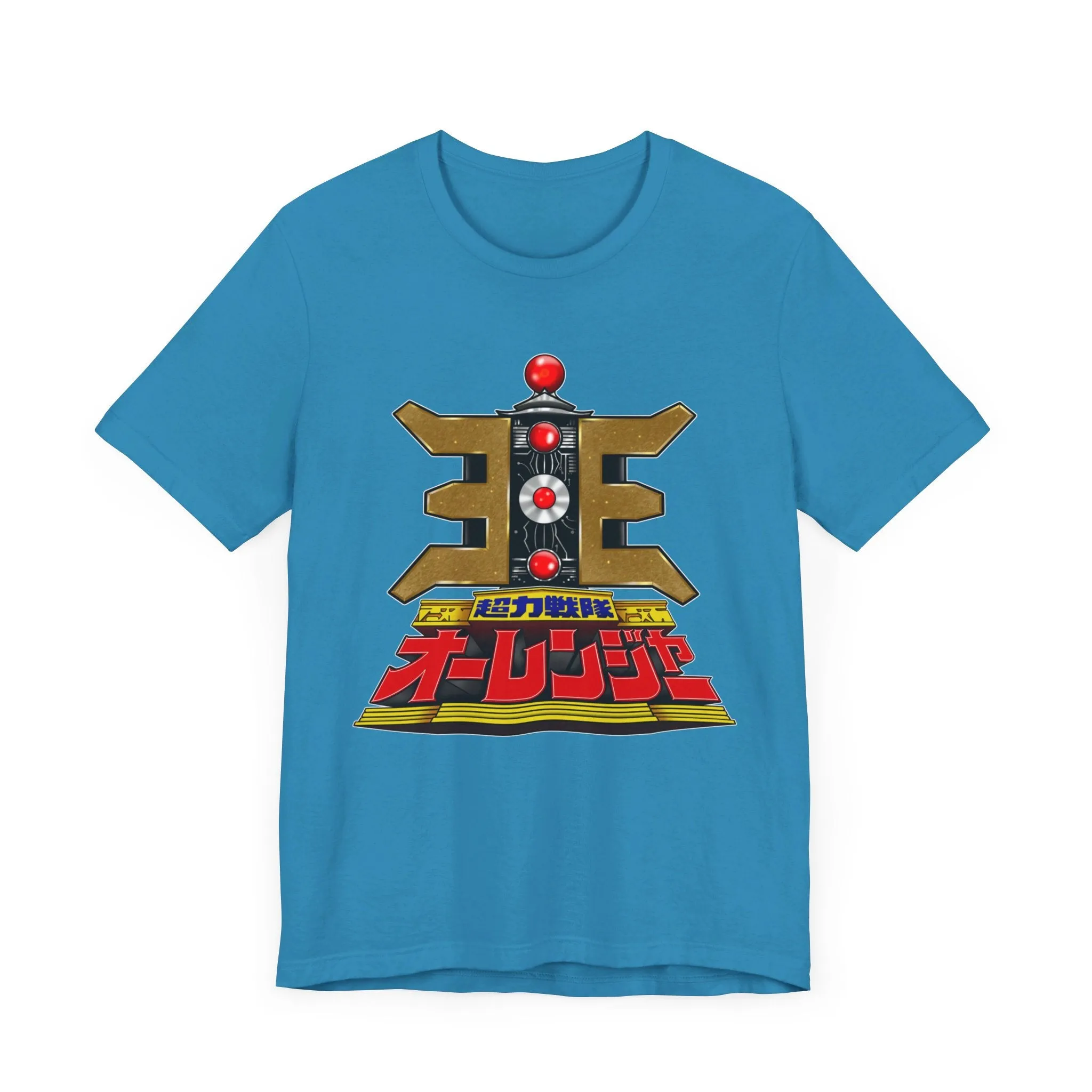 Ohranger Gold Power Staff Super Sentai T Shirt Custom Graphic Art Cosplay Shirts Power Rangers Retro Vintage 90s Tee