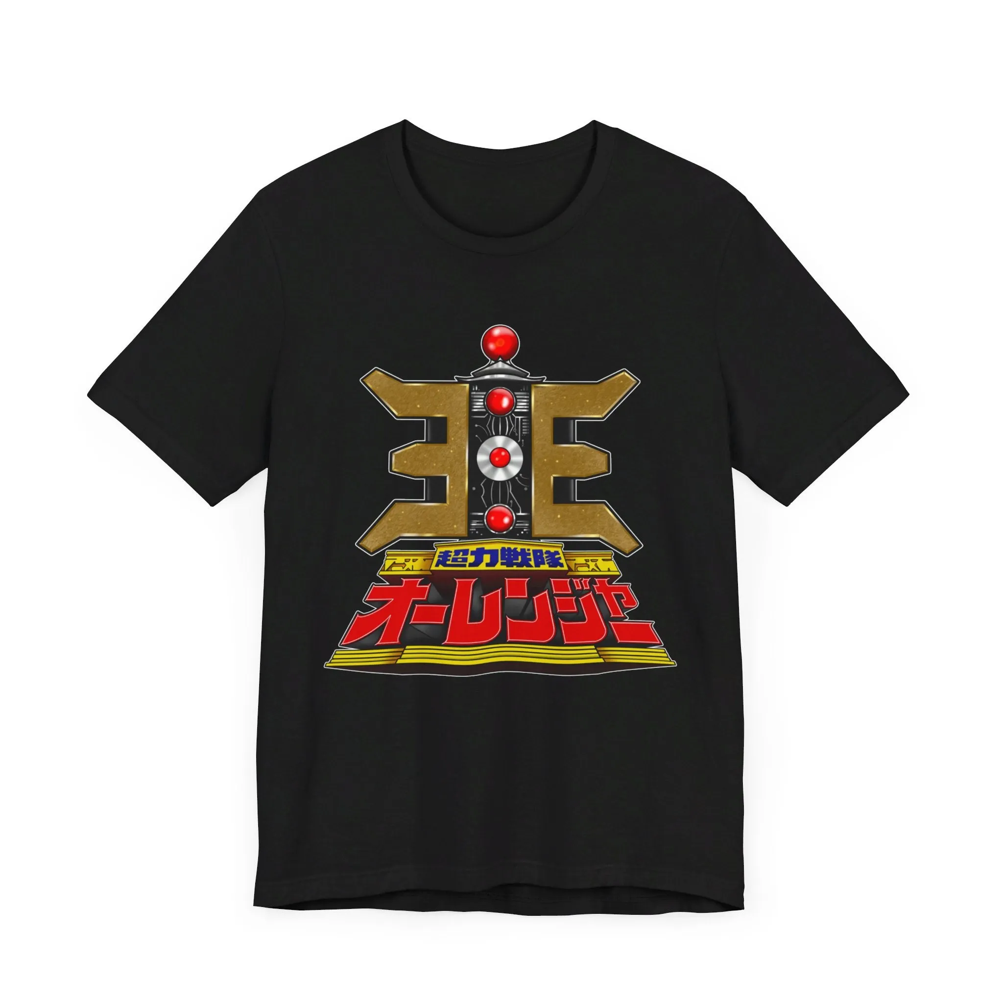 Ohranger Gold Power Staff Super Sentai T Shirt Custom Graphic Art Cosplay Shirts Power Rangers Retro Vintage 90s Tee