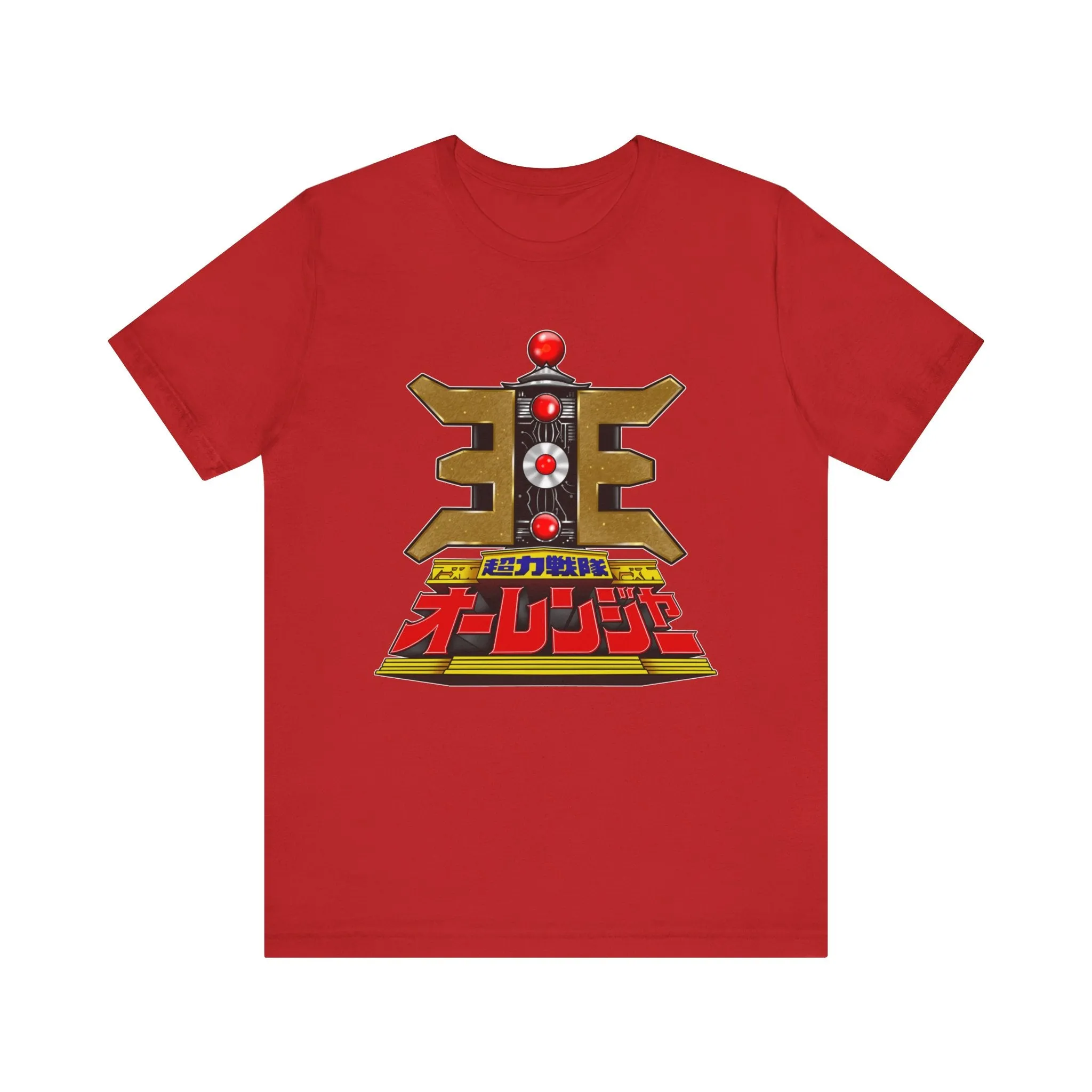 Ohranger Gold Power Staff Super Sentai T Shirt Custom Graphic Art Cosplay Shirts Power Rangers Retro Vintage 90s Tee