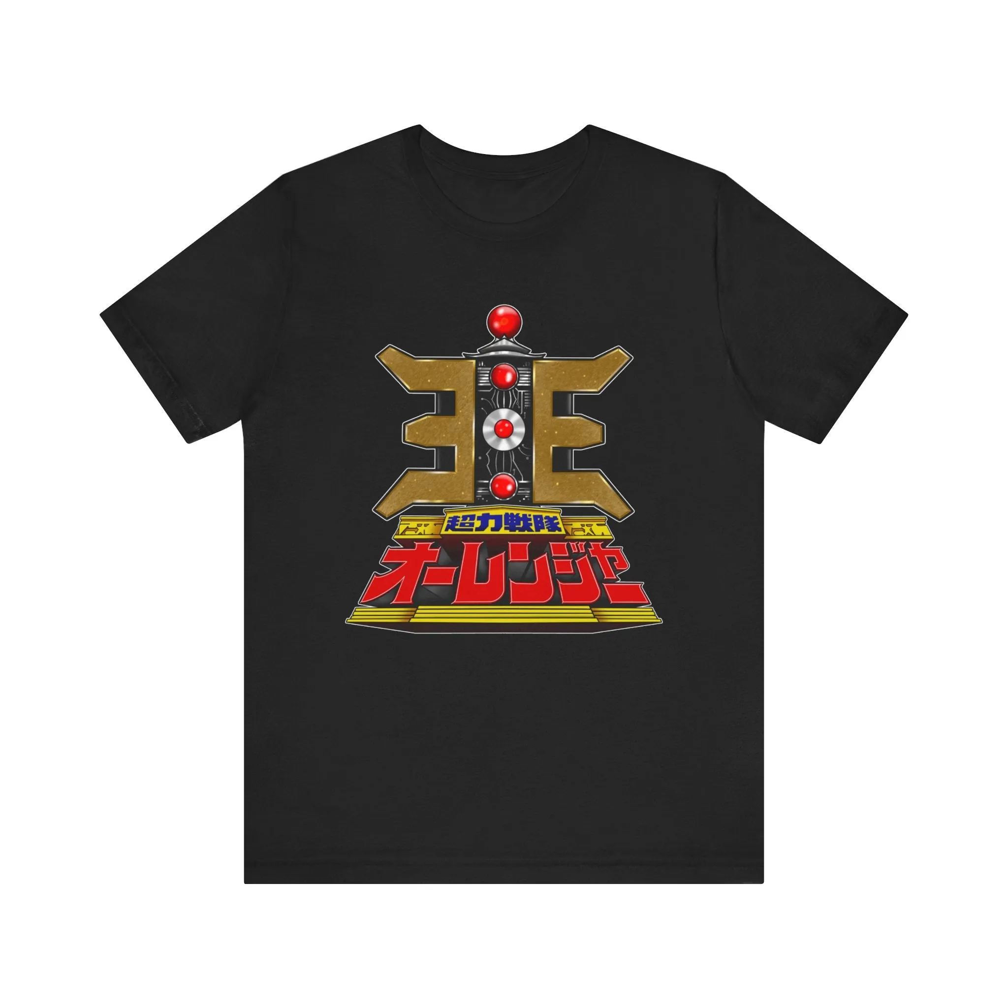 Ohranger Gold Power Staff Super Sentai T Shirt Custom Graphic Art Cosplay Shirts Power Rangers Retro Vintage 90s Tee
