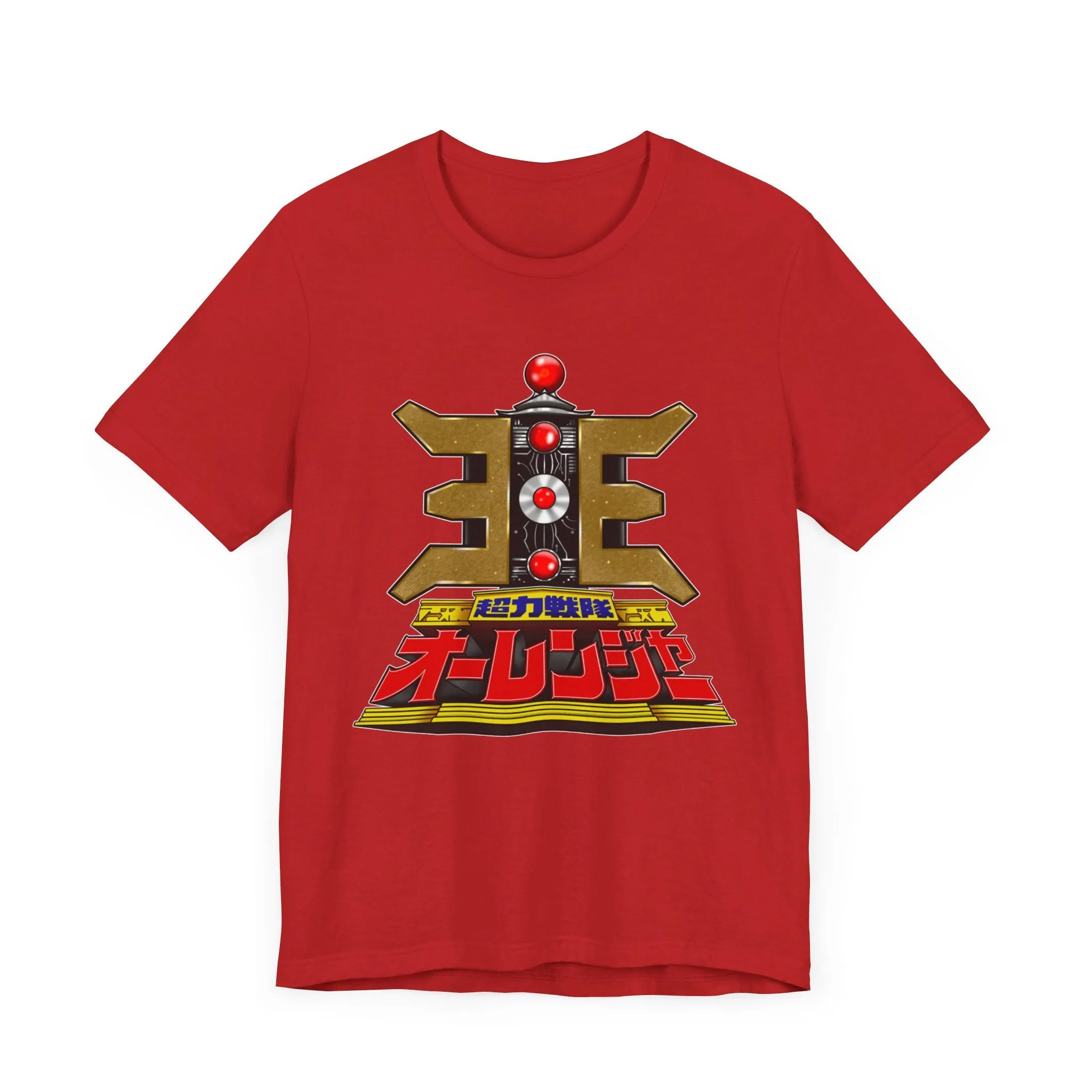 Ohranger Gold Power Staff Super Sentai T Shirt Custom Graphic Art Cosplay Shirts Power Rangers Retro Vintage 90s Tee