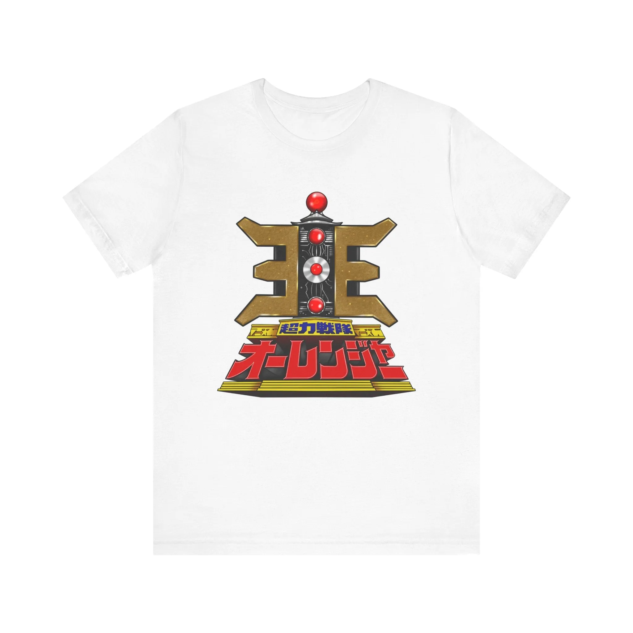 Ohranger Gold Power Staff Super Sentai T Shirt Custom Graphic Art Cosplay Shirts Power Rangers Retro Vintage 90s Tee