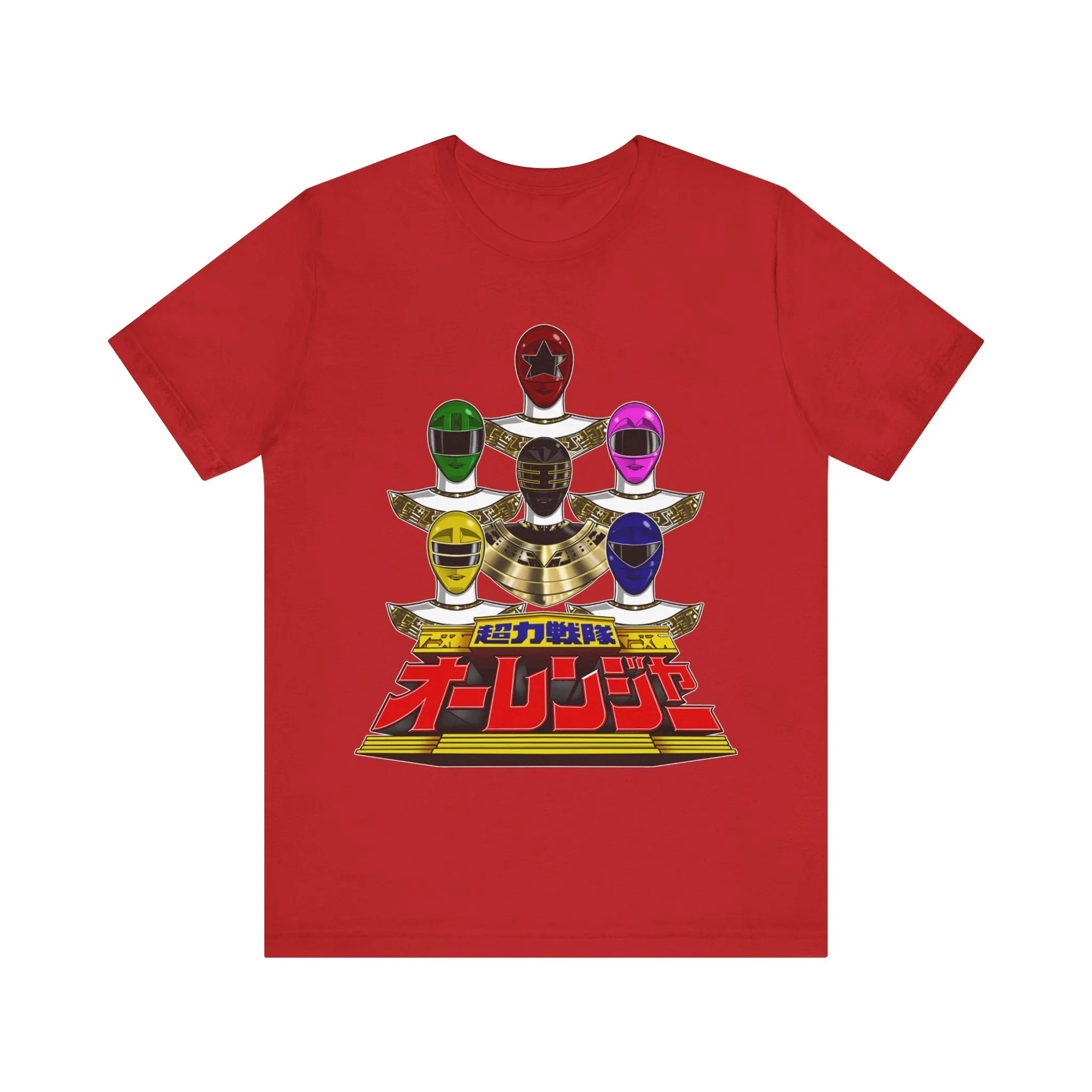 Ohranger Team Super Sentai T Shirt Custom Graphic Art Cosplay Shirts Power Rangers Retro Vintage 90s Tee