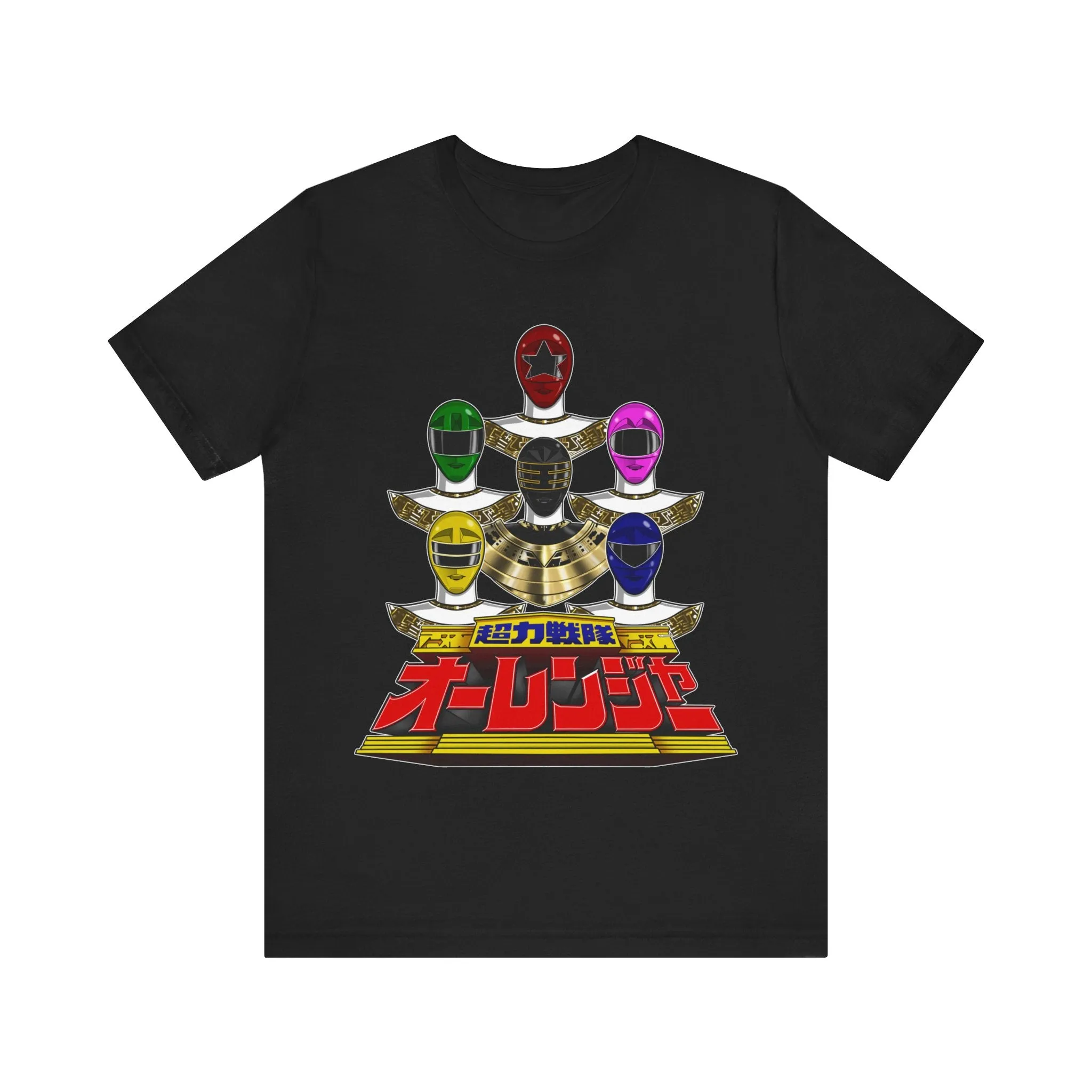 Ohranger Team Super Sentai T Shirt Custom Graphic Art Cosplay Shirts Power Rangers Retro Vintage 90s Tee