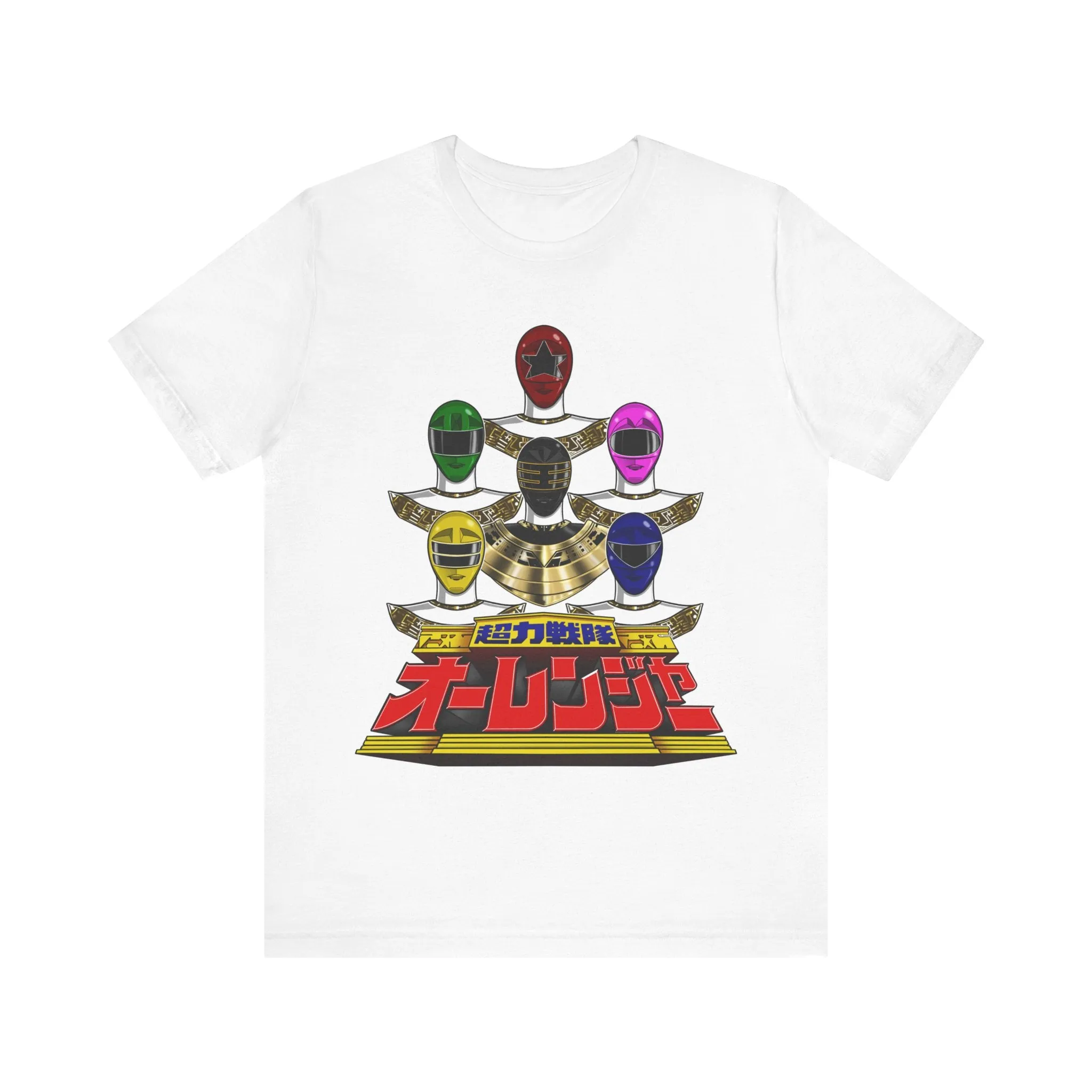 Ohranger Team Super Sentai T Shirt Custom Graphic Art Cosplay Shirts Power Rangers Retro Vintage 90s Tee