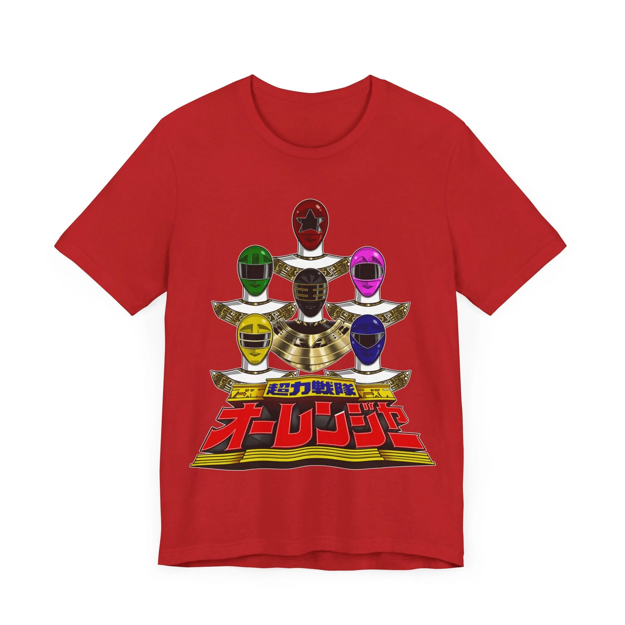 Ohranger Team Super Sentai T Shirt Custom Graphic Art Cosplay Shirts Power Rangers Retro Vintage 90s Tee