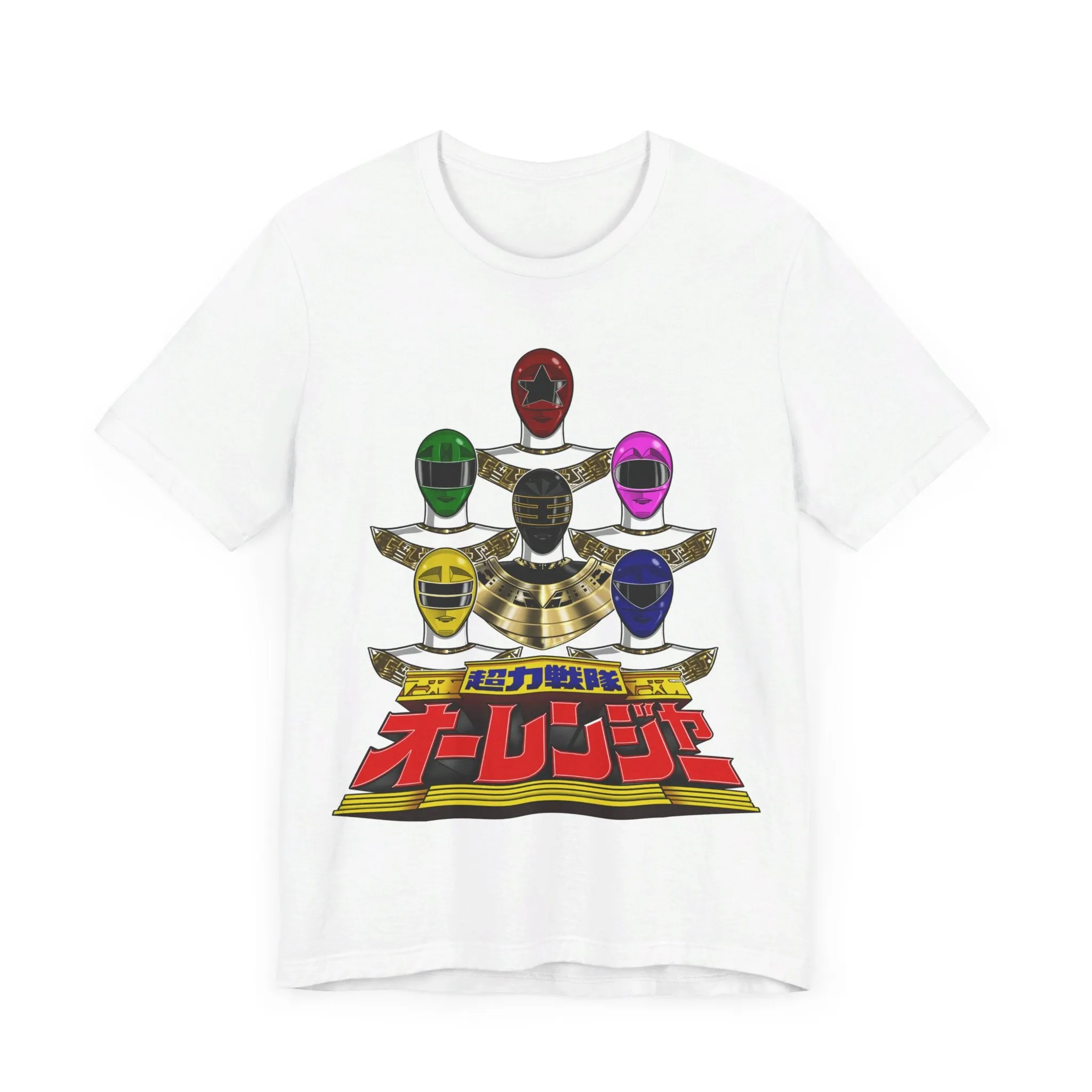 Ohranger Team Super Sentai T Shirt Custom Graphic Art Cosplay Shirts Power Rangers Retro Vintage 90s Tee