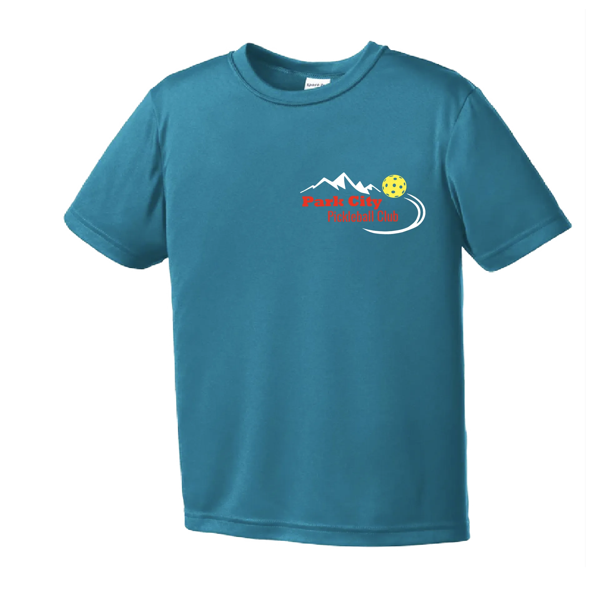 Park City Pickleball Club (Red Words) | Youth Short Sleeve Pickleball Shirts | 100% Polyester