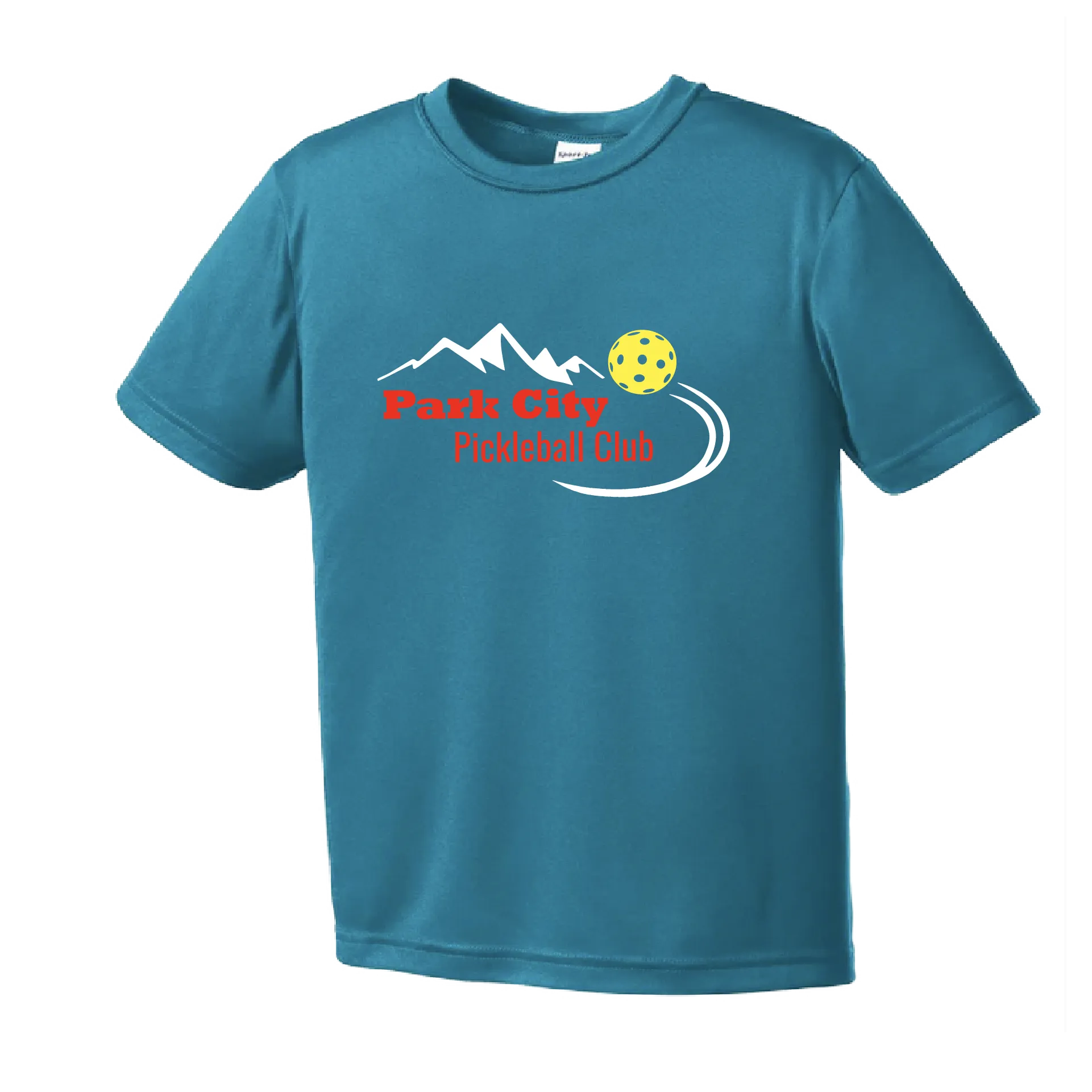 Park City Pickleball Club (Red Words) | Youth Short Sleeve Pickleball Shirts | 100% Polyester
