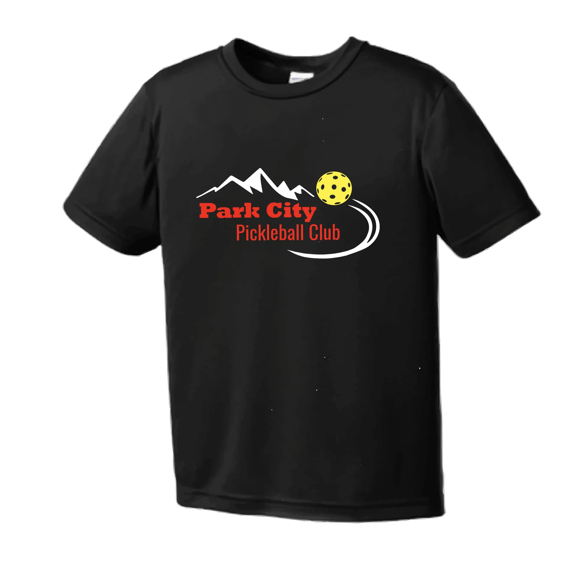 Park City Pickleball Club (Red Words) | Youth Short Sleeve Pickleball Shirts | 100% Polyester