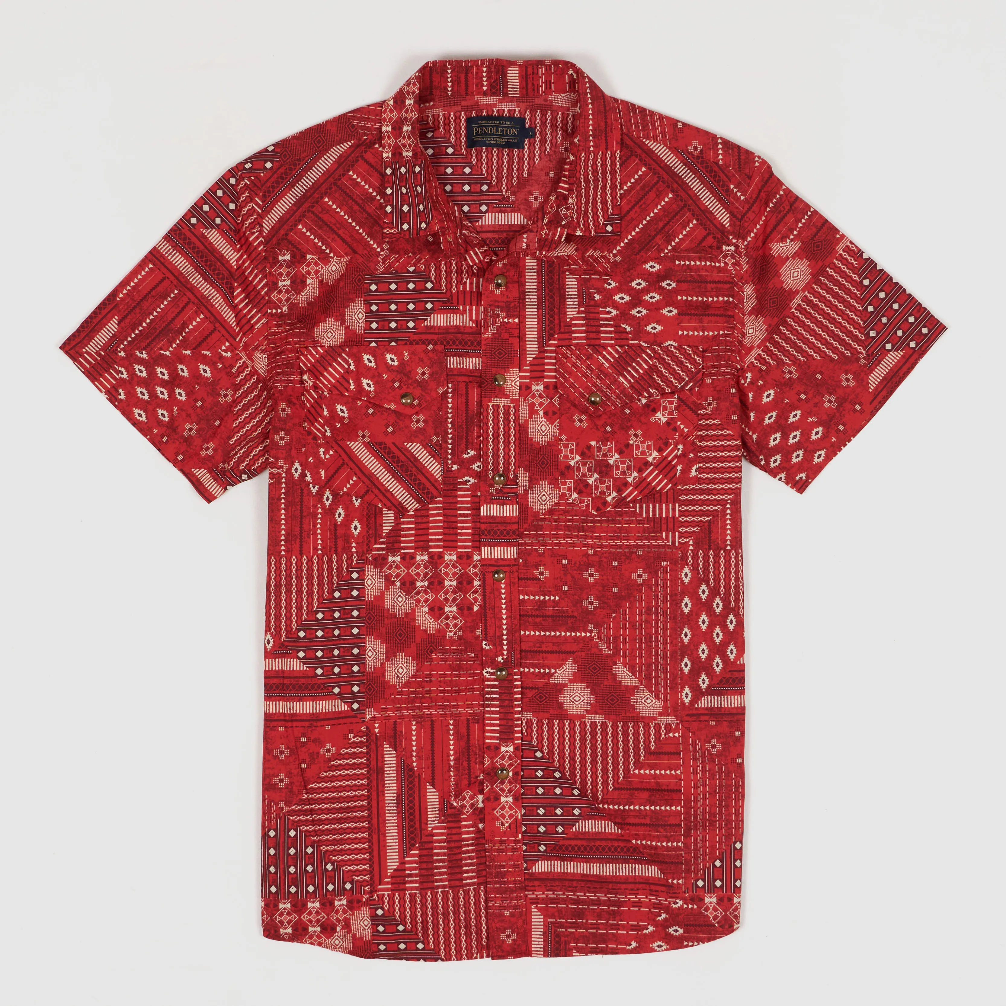 Pendleton Bandana Printed  Short Sleeve Cotton Shirt