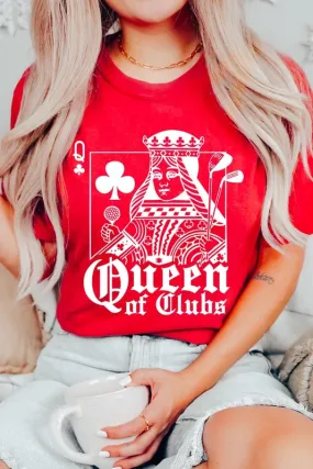 Playing Card Queen Golf Clubs Graphic T Shirts