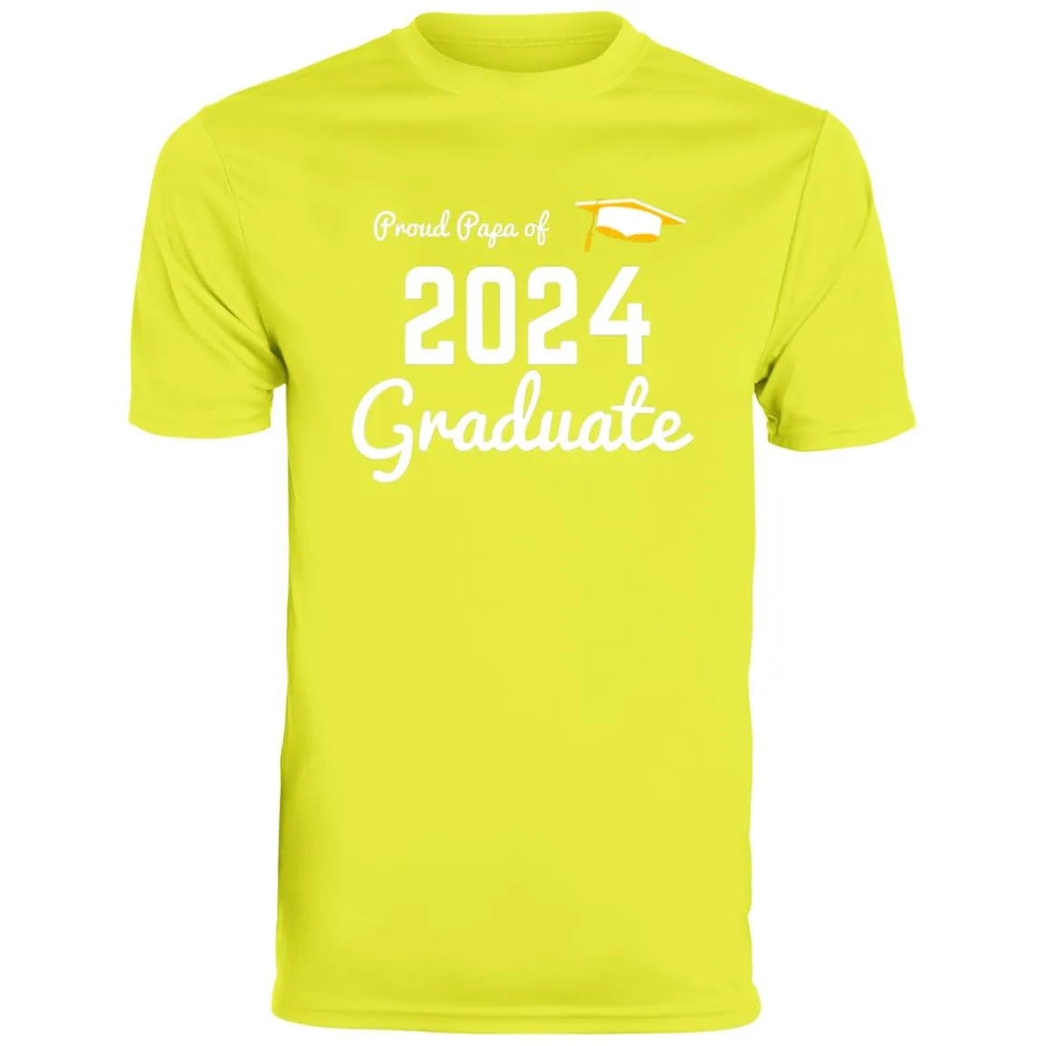 Proud Papa graduate 2024 white CLOSEOUT - 790 Men's Moisture-Wicking Tee