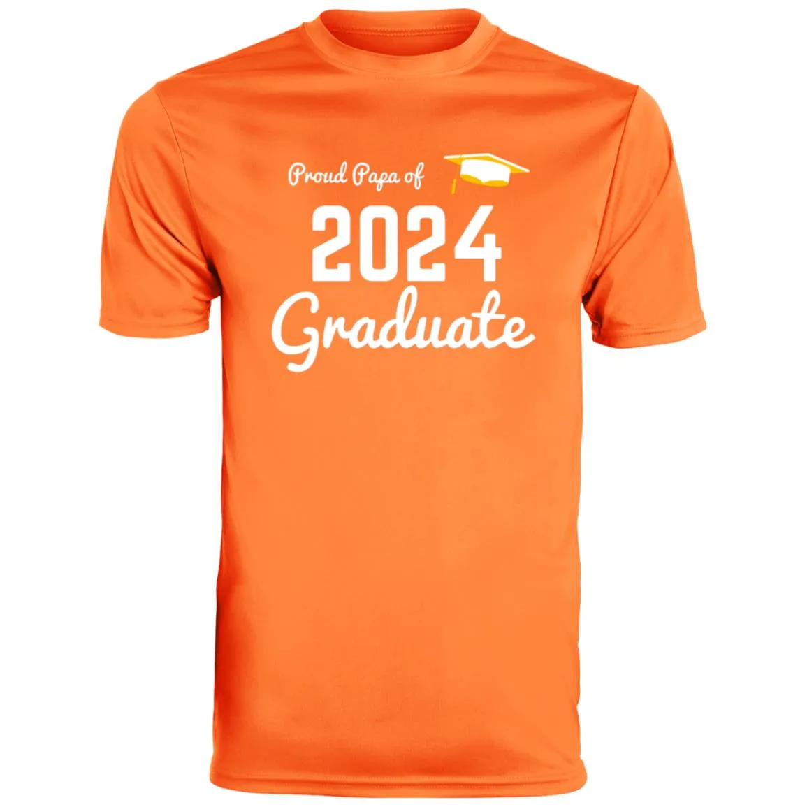 Proud Papa graduate 2024 white CLOSEOUT - 790 Men's Moisture-Wicking Tee