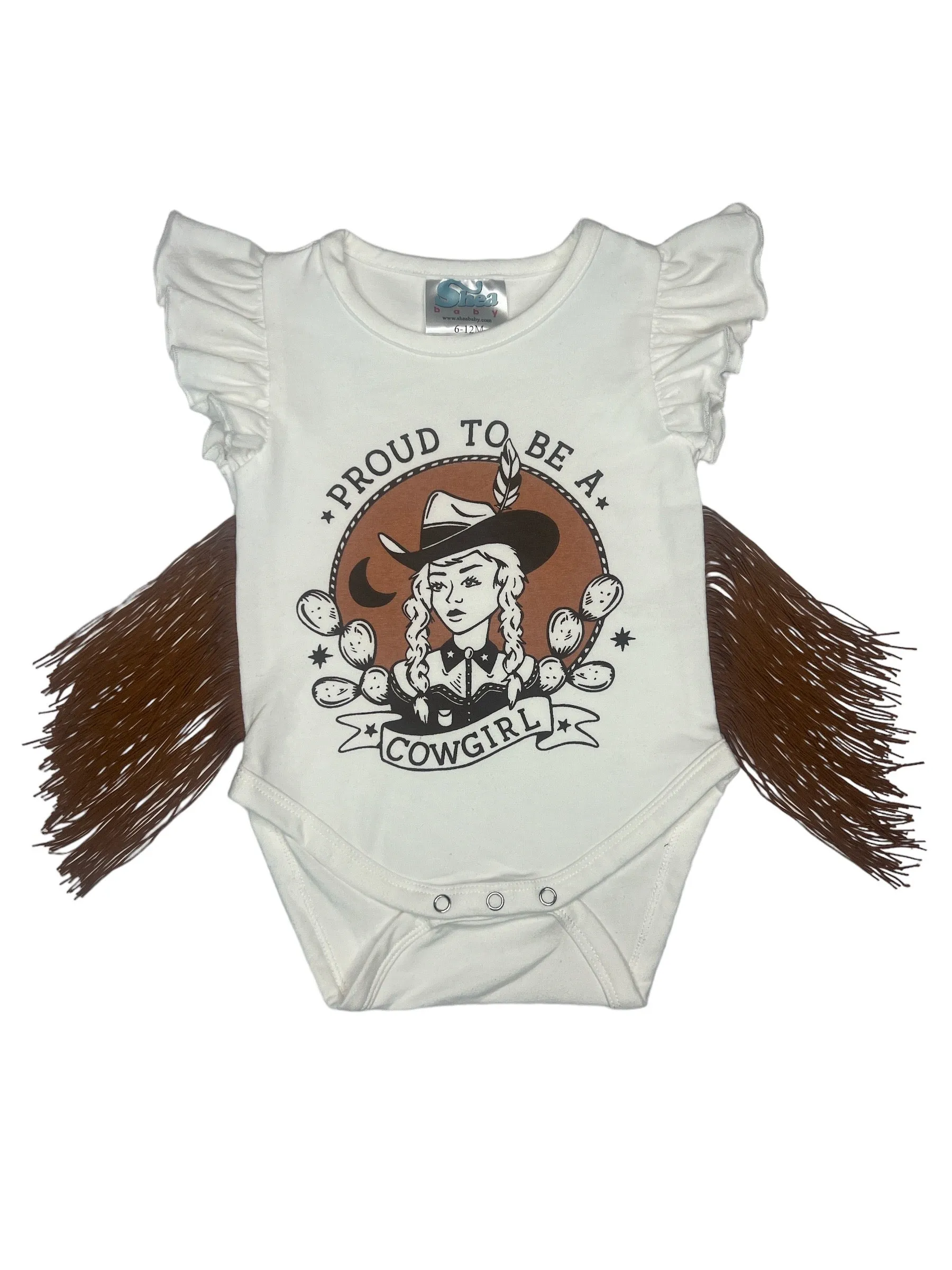 Proud to be a Cowgirl Fringe Onesie Baby (0-18M)