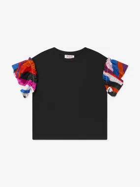 Pucci Girls Branded T-Shirt in Black