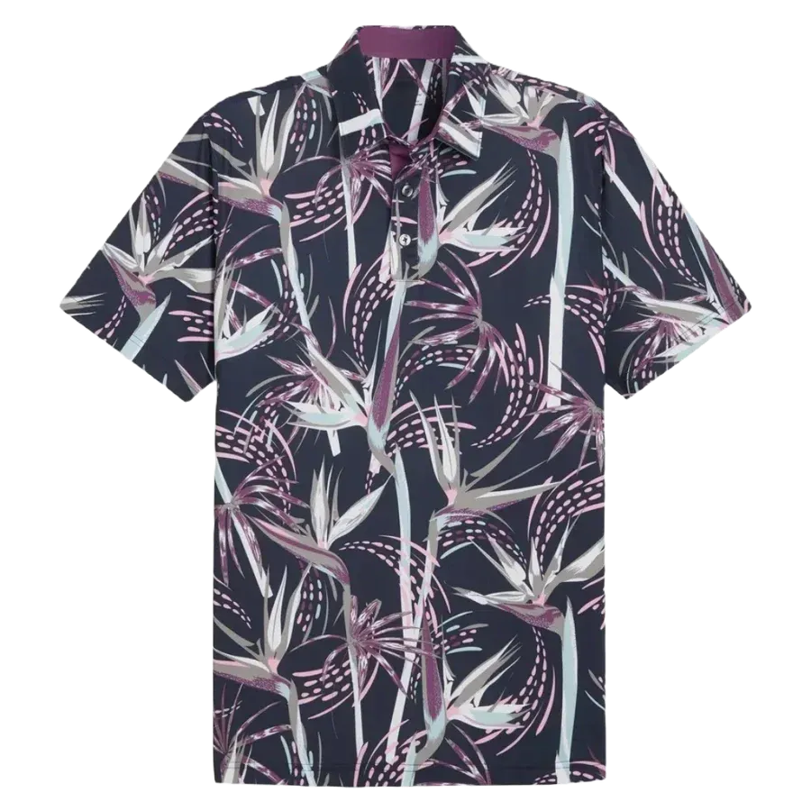 Puma MATTR Birds of Paradise Golf Polo - Navy