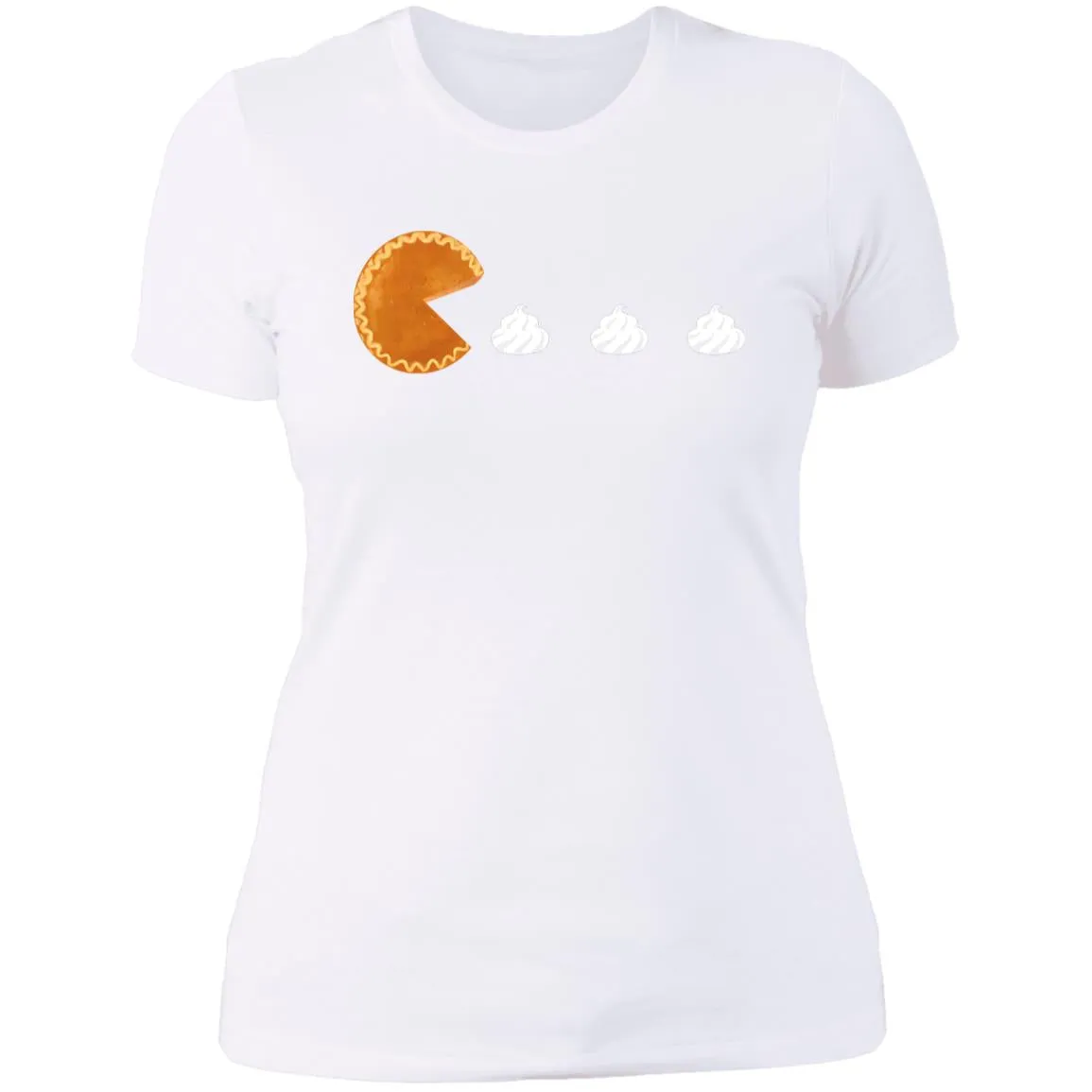 Pumpkin Pac Man -- Ladies' Boyfriend T-Shirt