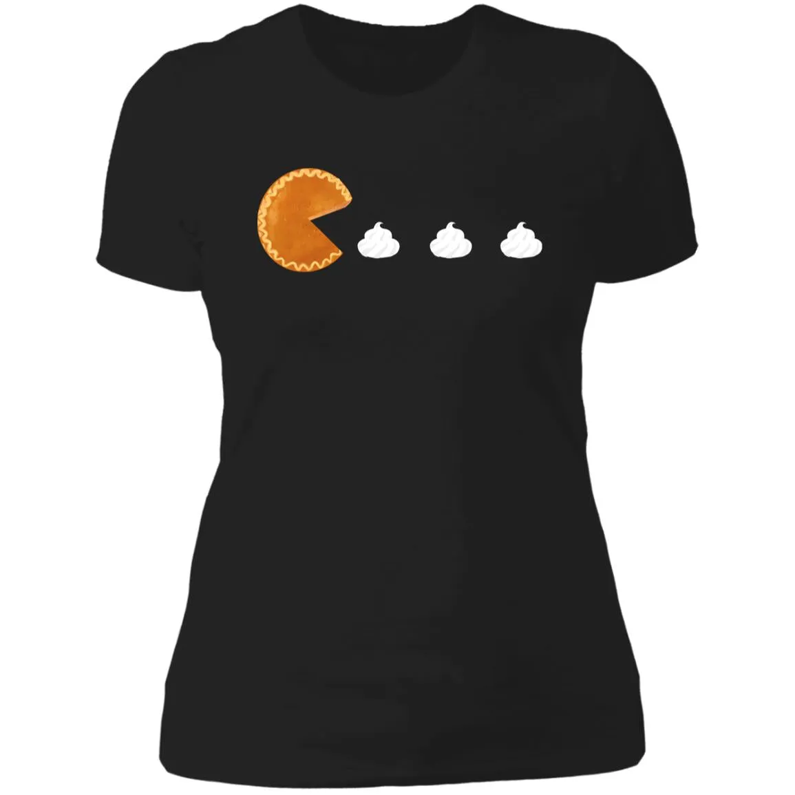 Pumpkin Pac Man -- Ladies' Boyfriend T-Shirt